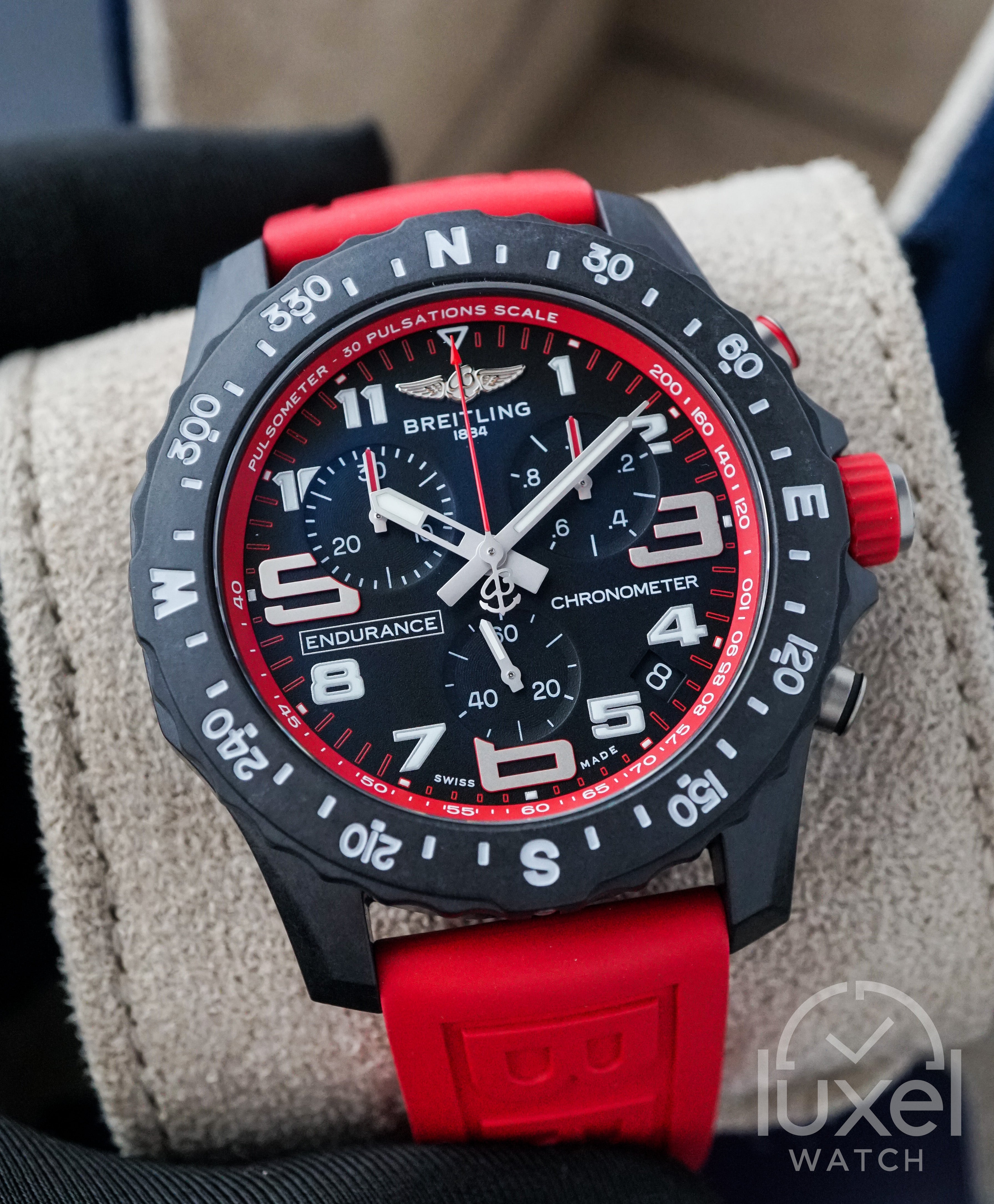 Breitling Endurance Pro Breitlight With Red Rubber Strap