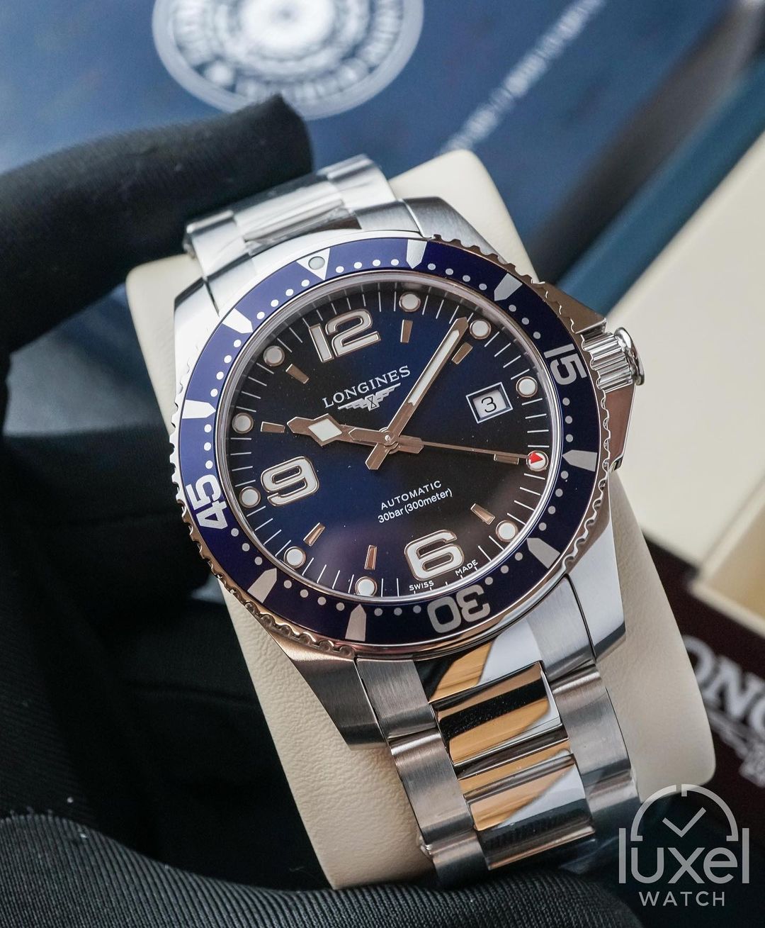 Longines Hydroconquest With Blue Dial Steel Bracelet L3.642.4.96.6