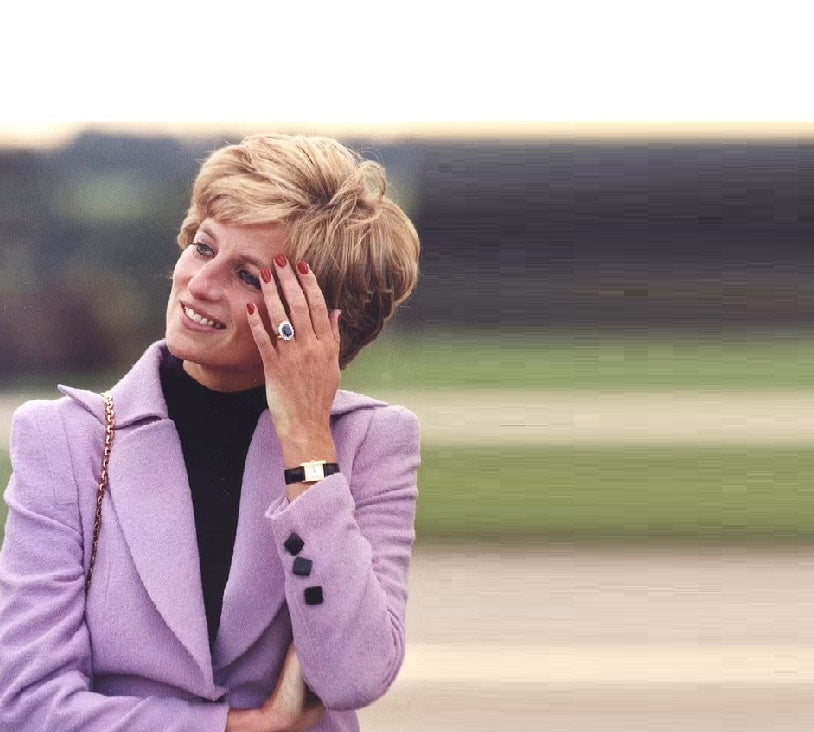 Diana with cartier tank