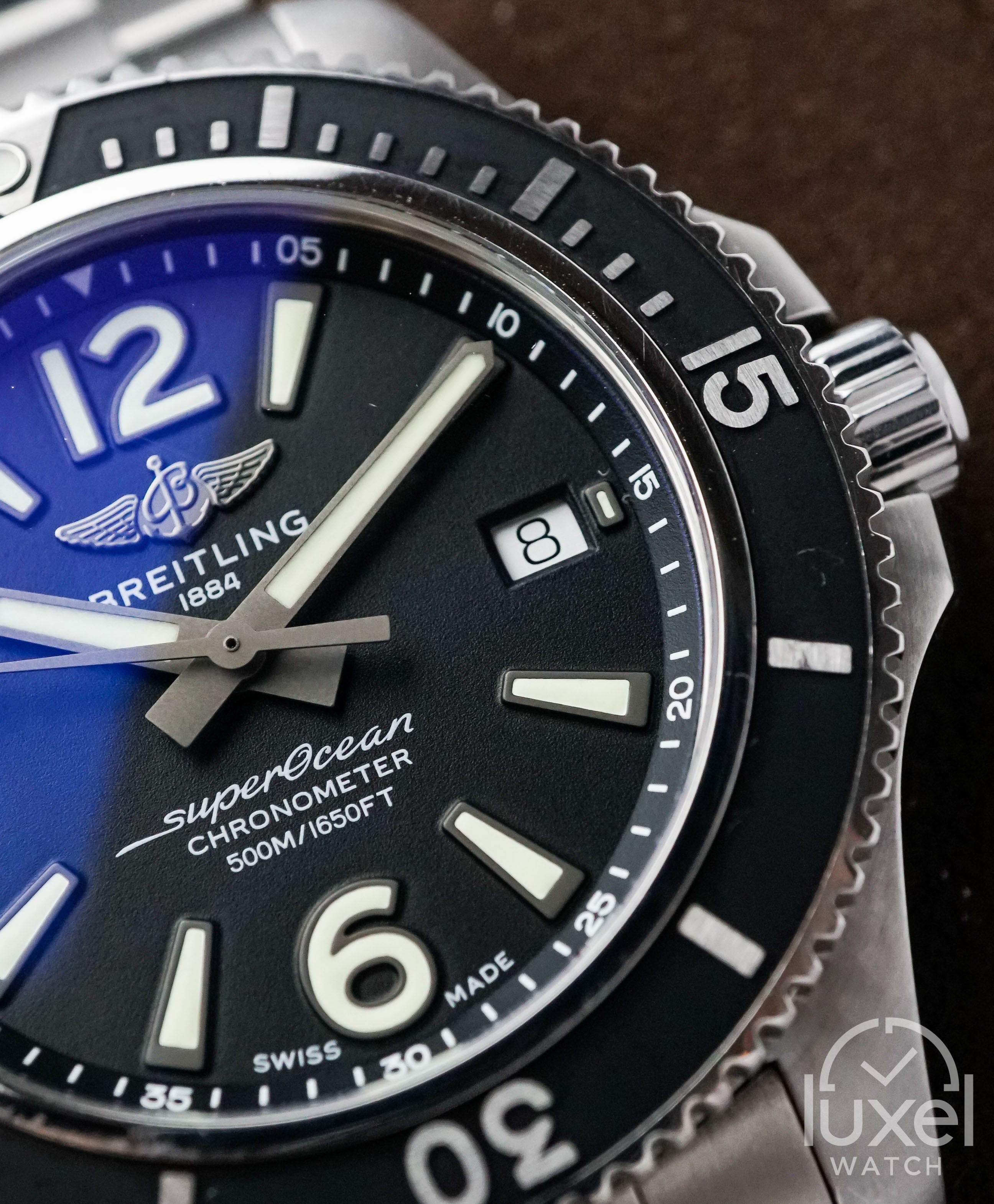 Superocean with Black Dial Steel Bracelet A17366