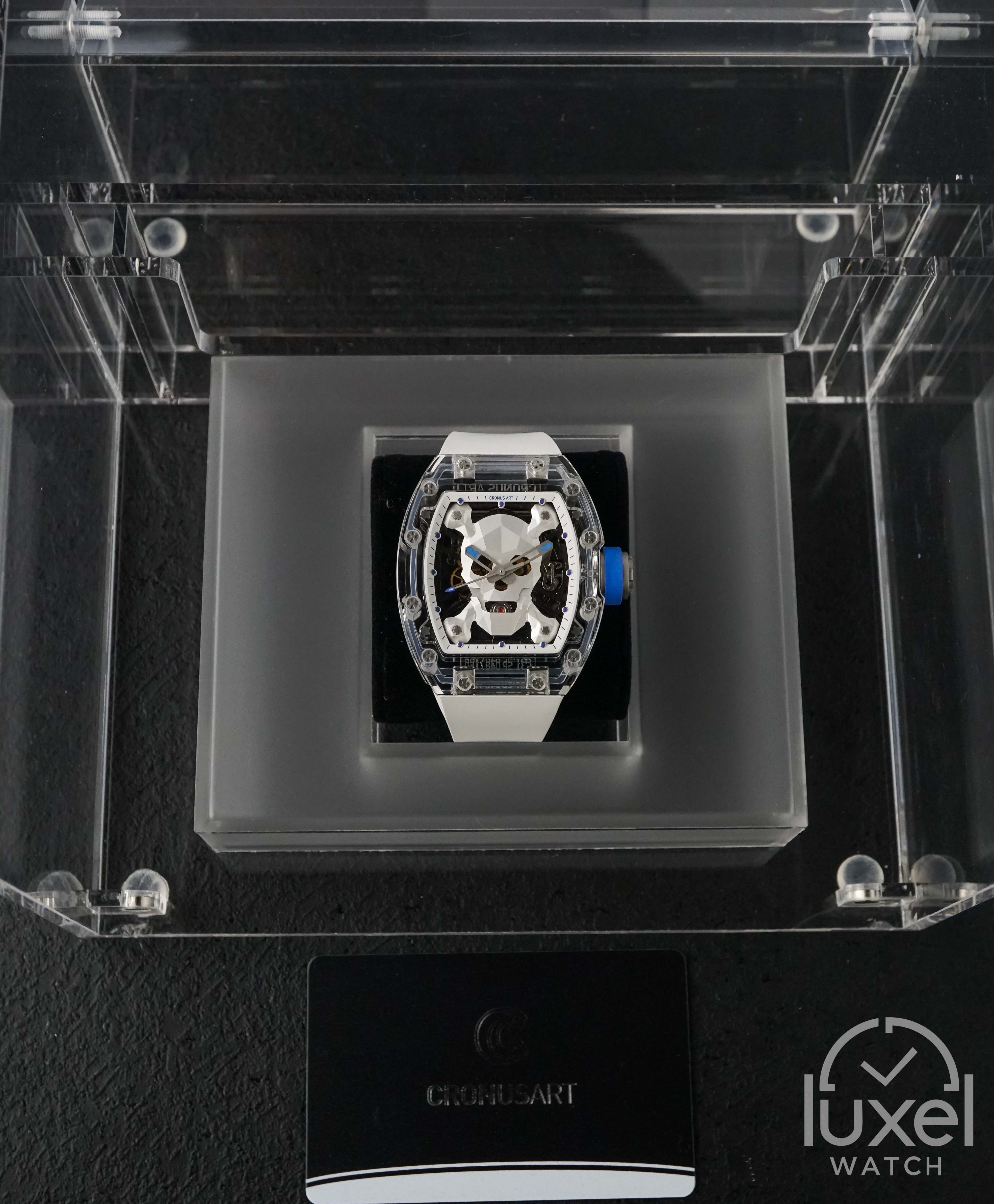 cronus art Skull White Sapphire Limited Edition 50mm x 42mm Sapphire Case C31.SP.W