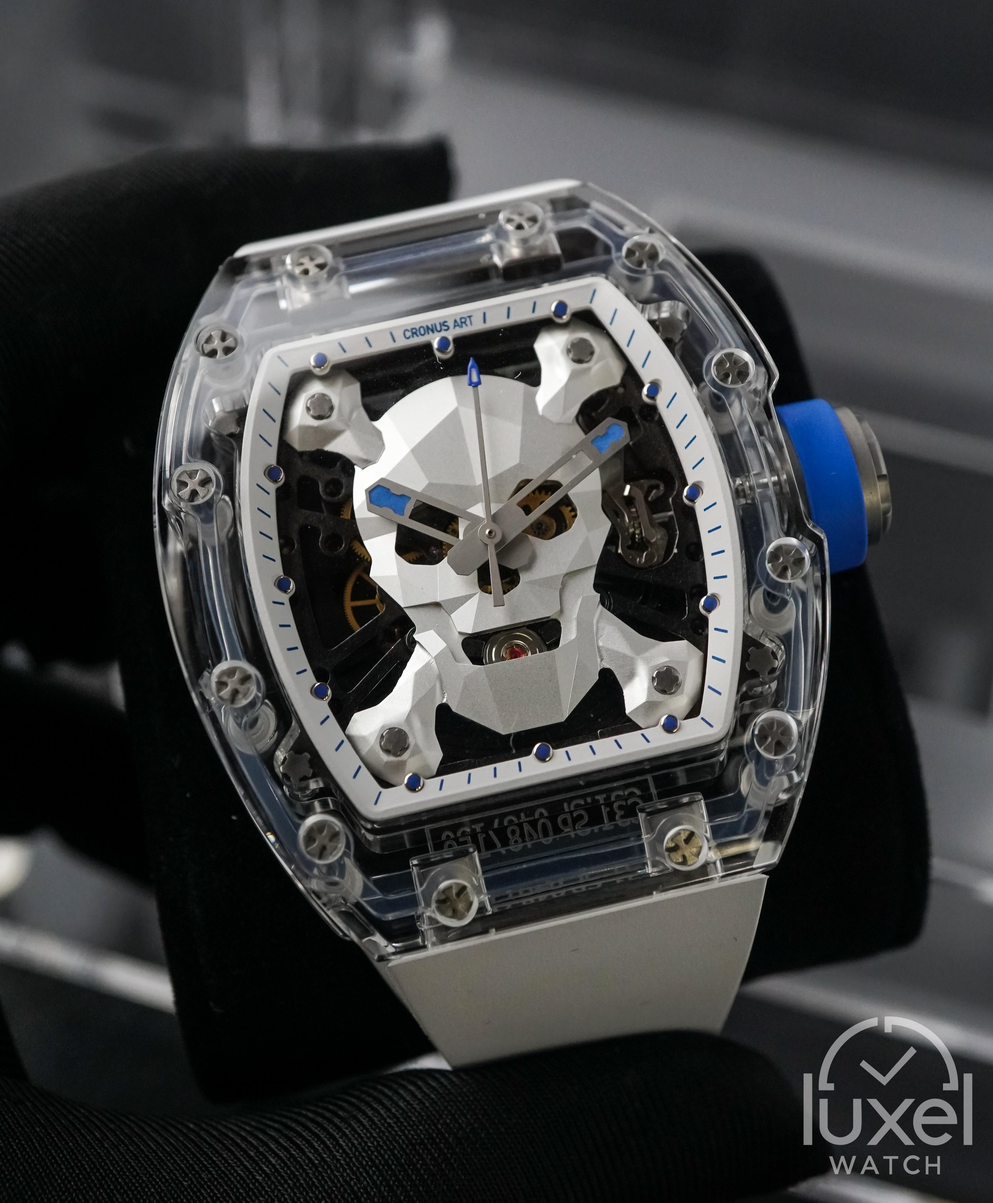 cronus art Skull White Sapphire Limited Edition 50mm x 42mm Sapphire Case C31.SP.W