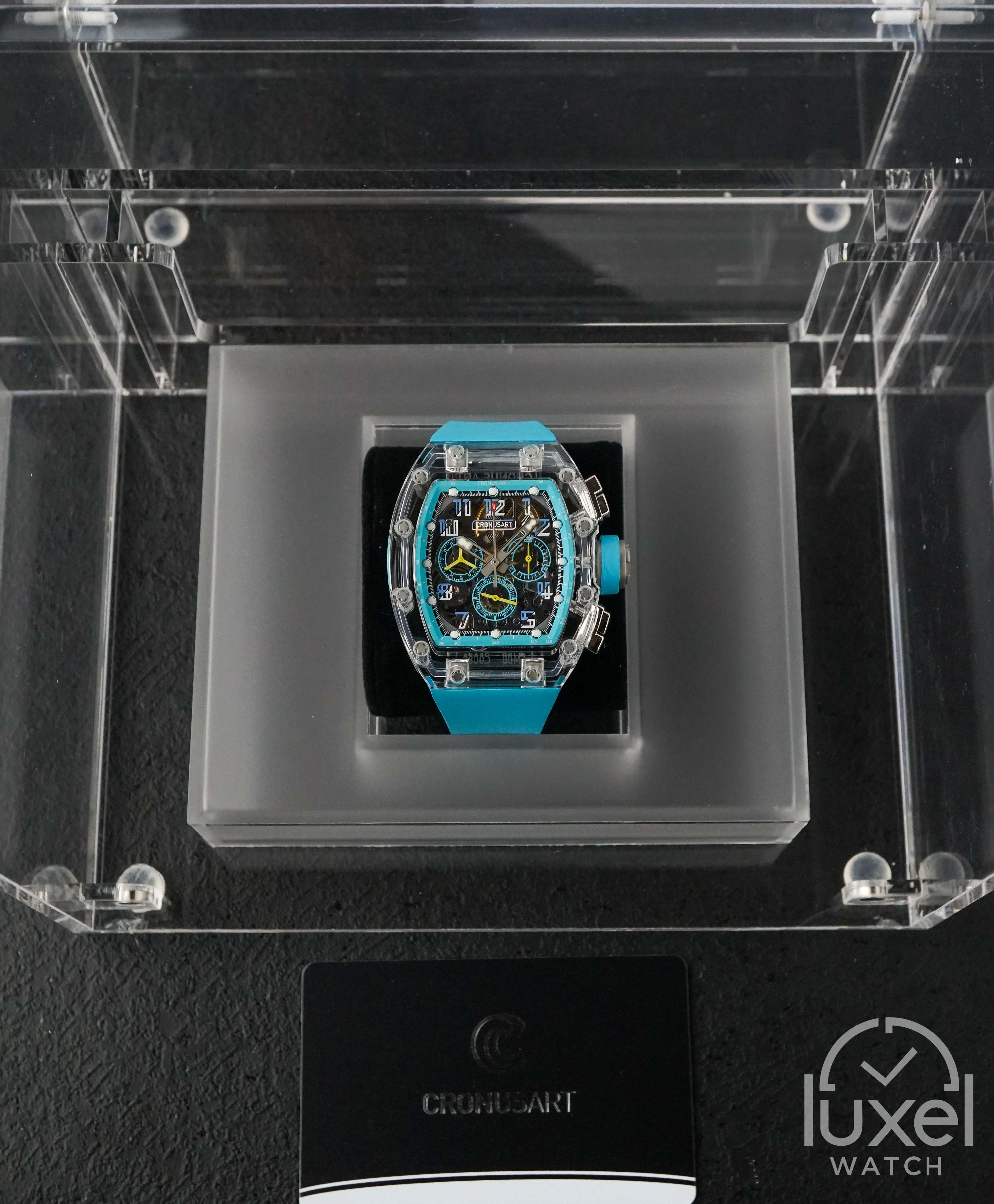 cronus art Sapphire Chronograph Tiffany Limited Edition 50mm x 42mm Sapphire Case CM08-H