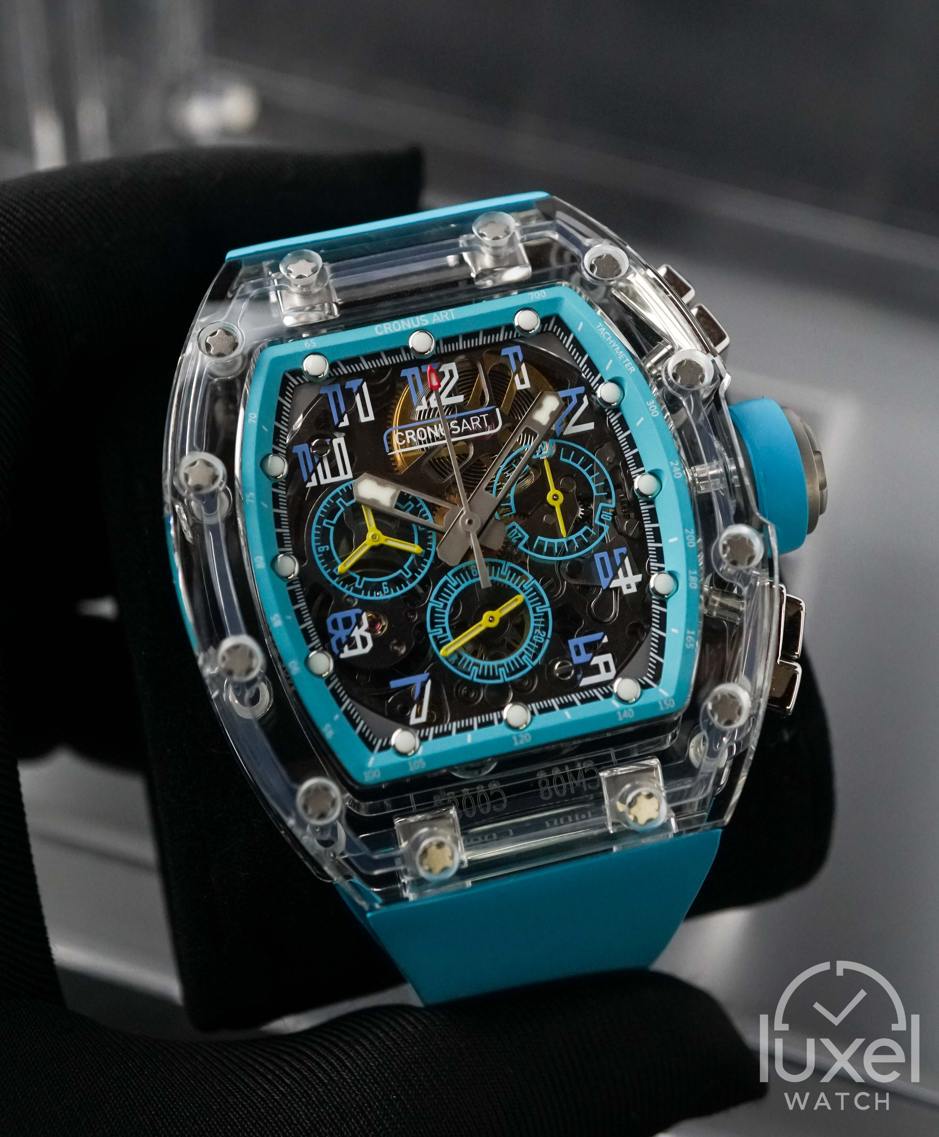 cronus art Sapphire Chronograph Tiffany Limited Edition 50mm x 42mm Sapphire Case CM08-H