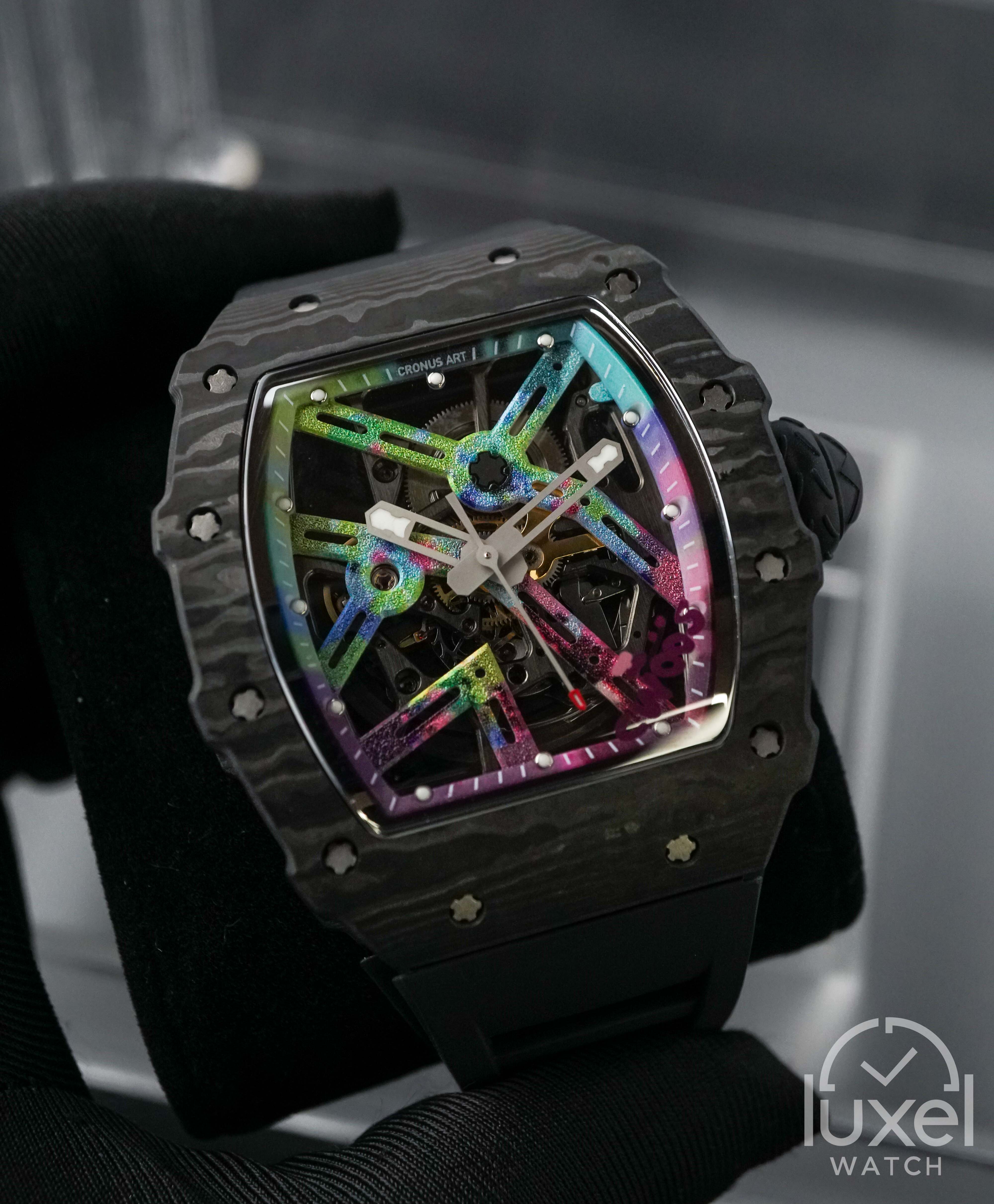 cronus art NTPT Carbon Fiber Silverstone Circuit Rainbow Skeleton 50mm x 44mm CM002-017