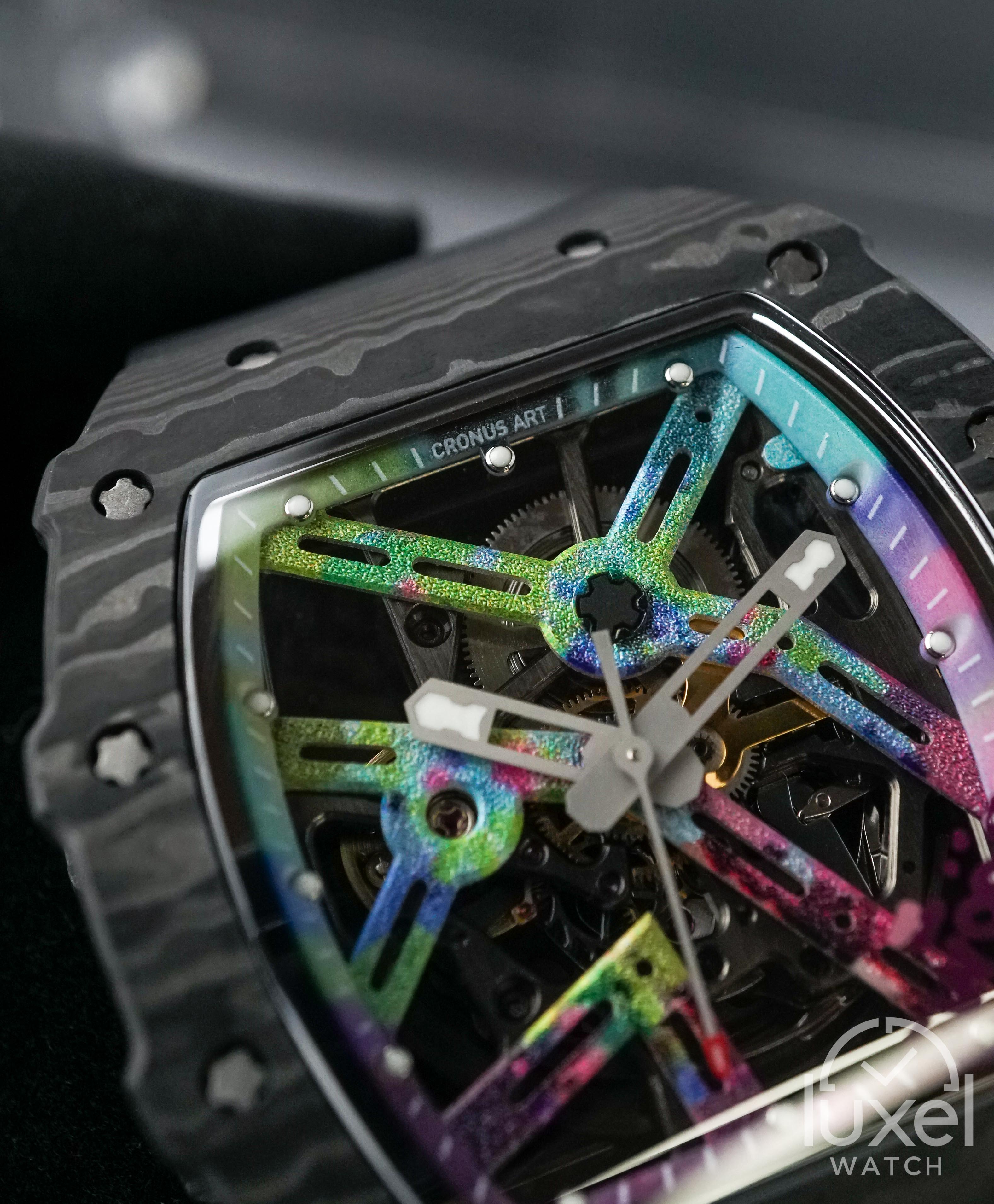 cronus art NTPT Carbon Fiber Silverstone Circuit Rainbow Skeleton 50mm x 44mm CM002-017