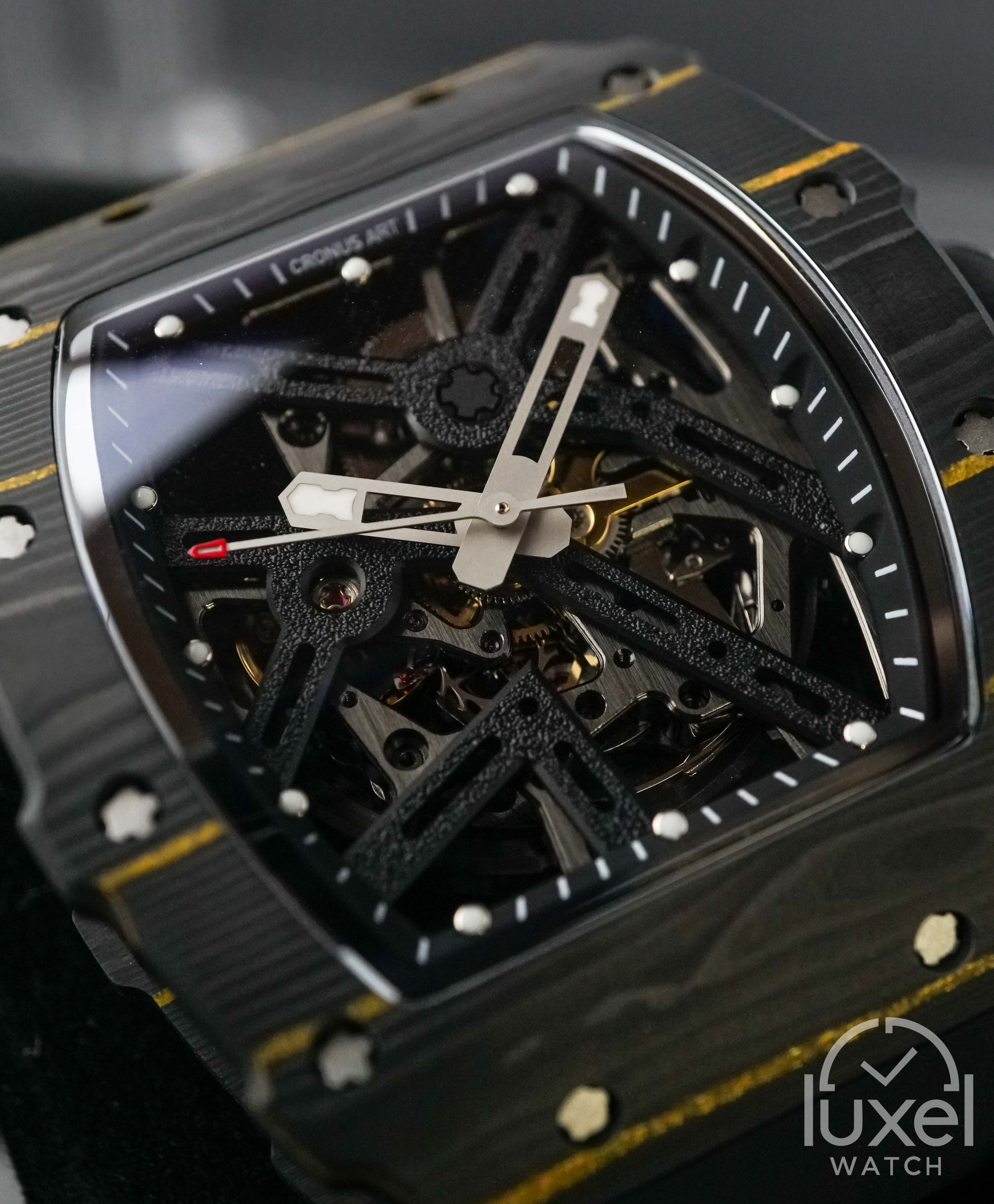 cronus art NTPT Carbon Fiber Silverstone Circuit All Black 50mm x 44mm NTPT Carbon Fiber Case CM002-12C