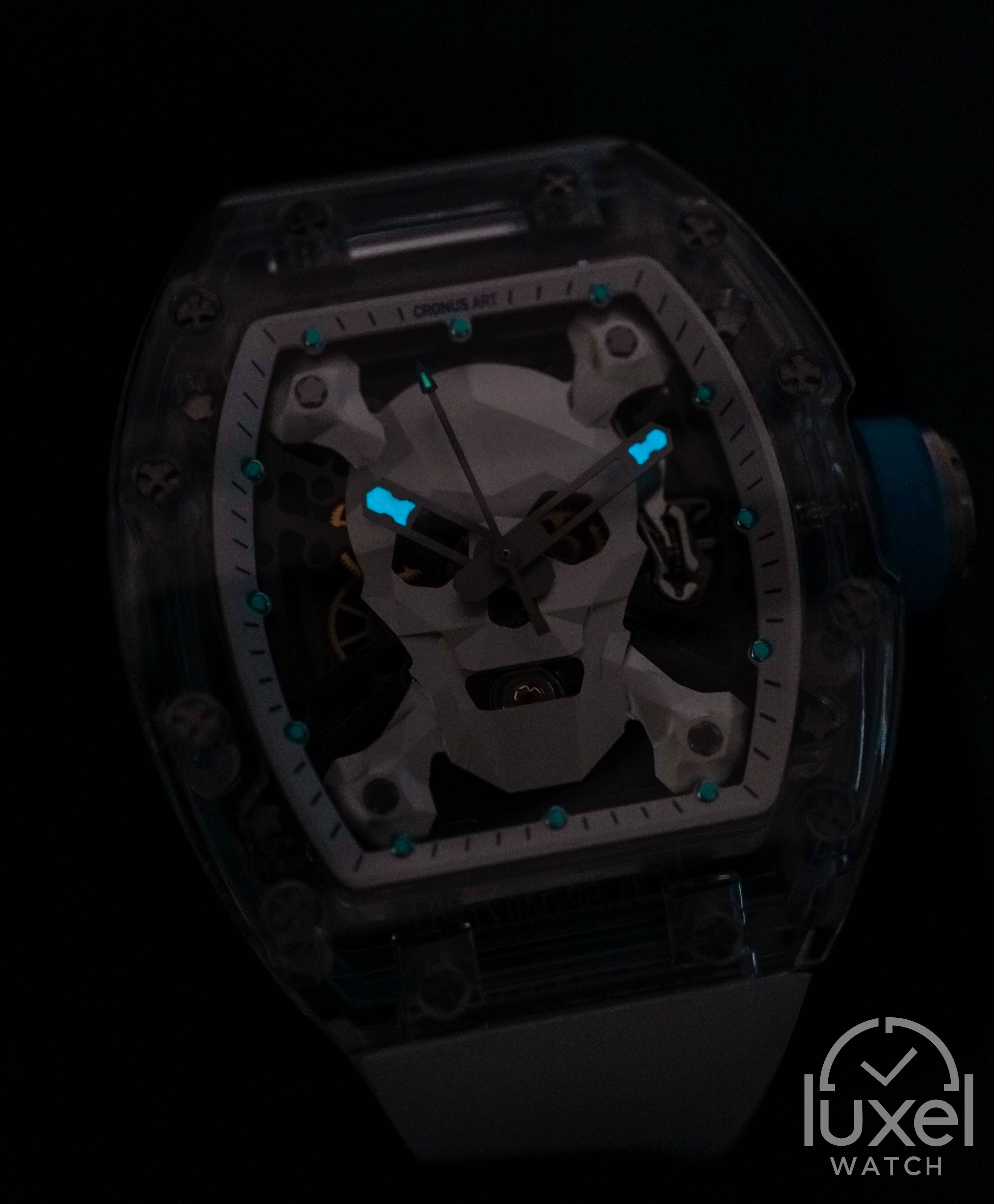 cronus art Skull White Sapphire Limited Edition 50mm x 42mm Sapphire Case C31.SP.W