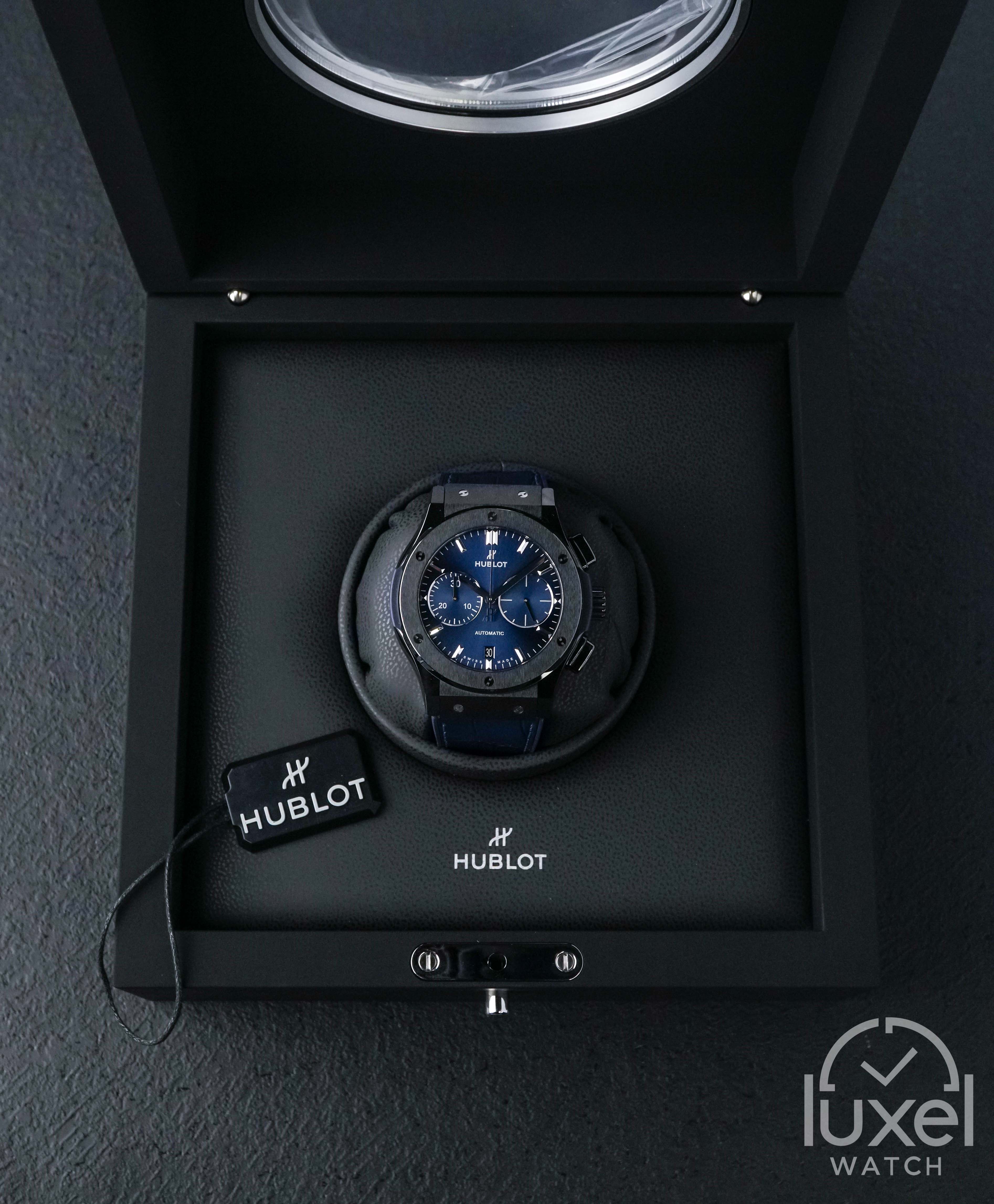 hublot Classic Fusion Ceramic Blue Chronograph 521.CM.7170.RX