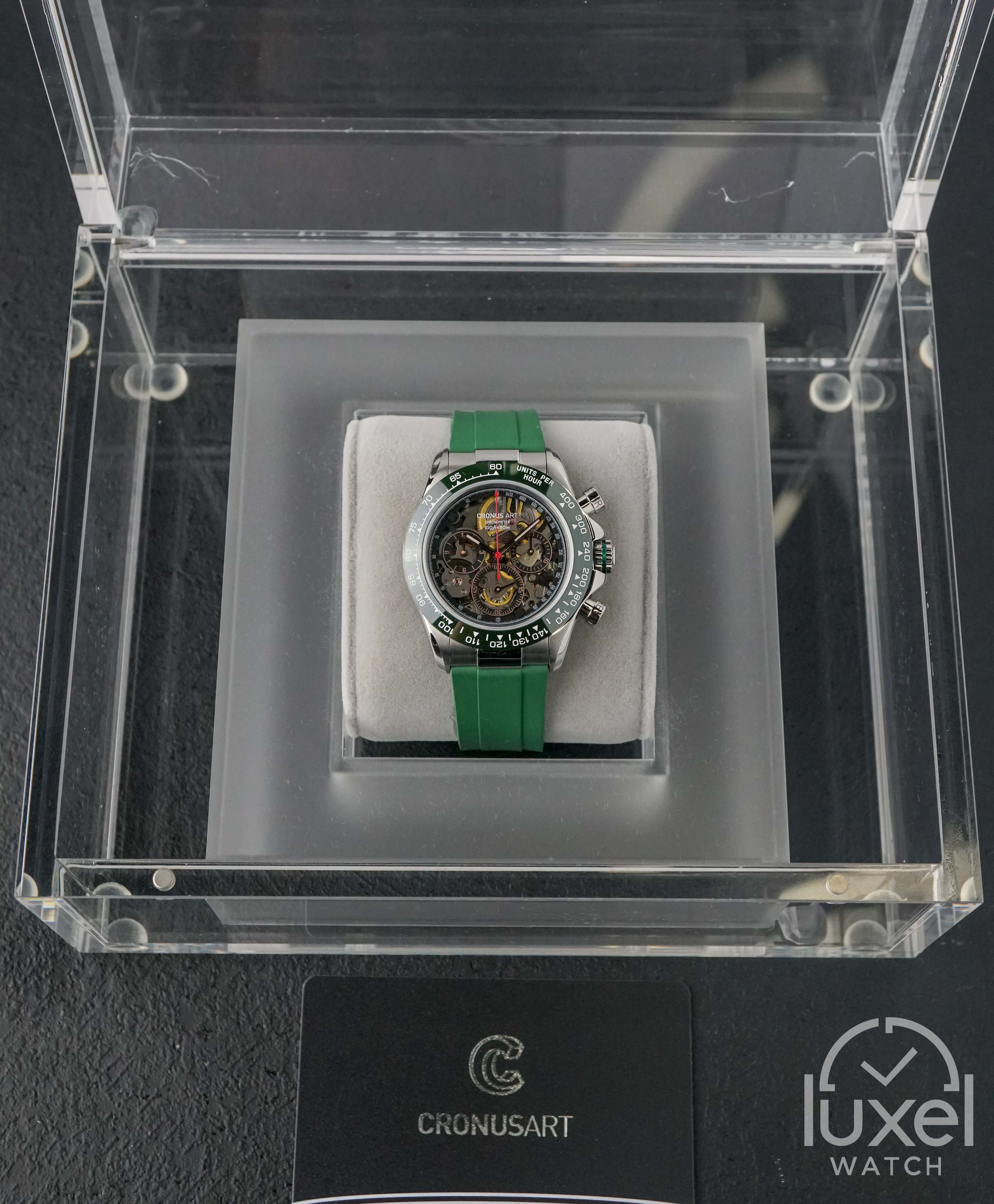 cronus art Stainless Steel Daytona Series Green Ceramic CM015-010