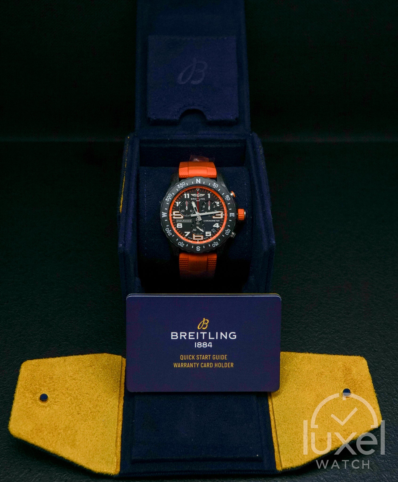 Endurance Pro 44 Black Dial Orange Rubber Strap X82310A51B1S2