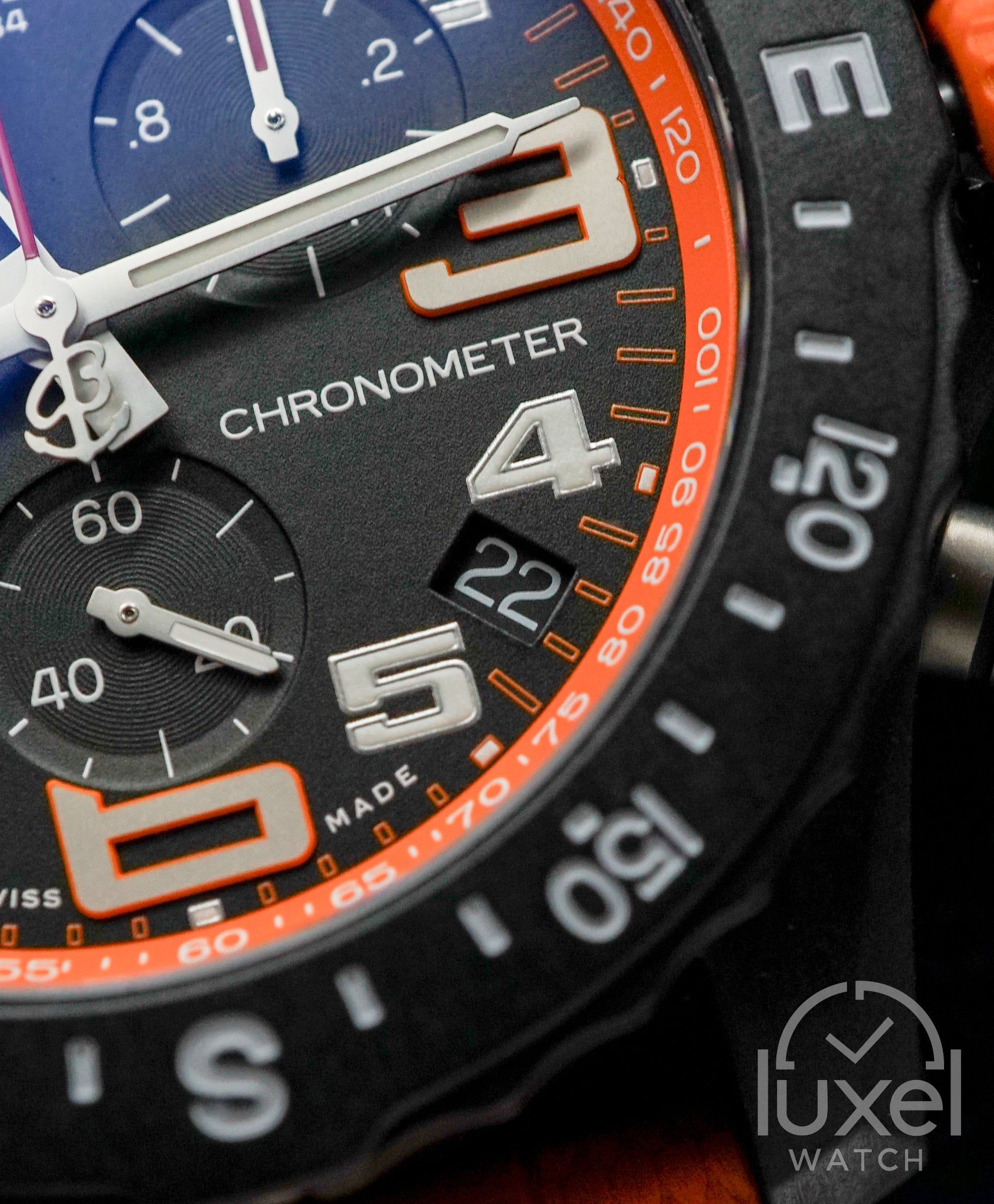 Endurance Pro 44 Black Dial Orange Rubber Strap X82310A51B1S2