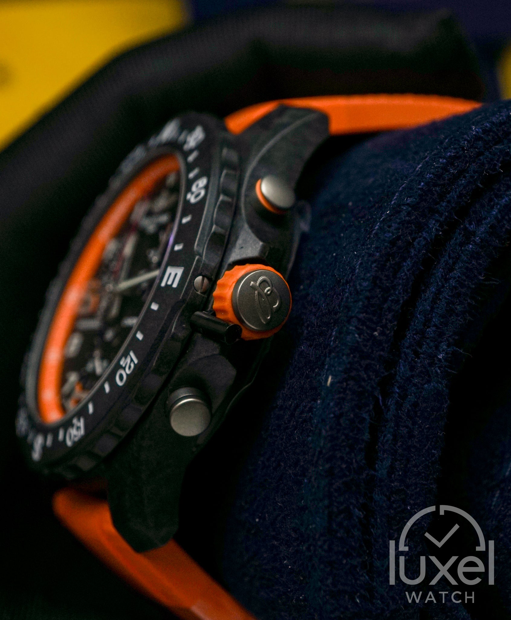 Endurance Pro 44 Black Dial Orange Rubber Strap X82310A51B1S2