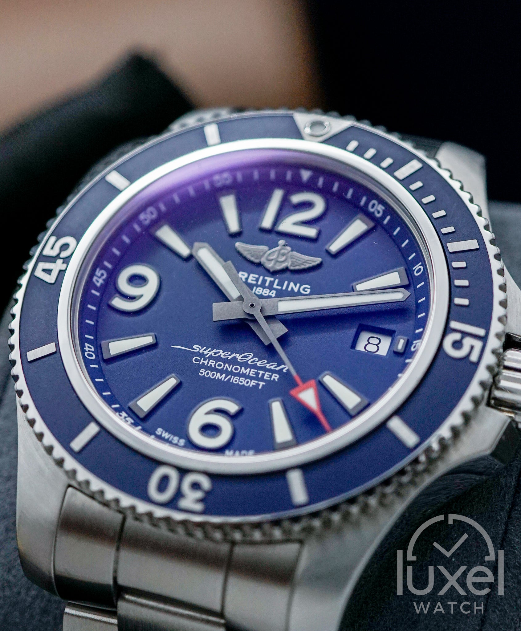 Superocean Automatic 42 Blue Dial Steel Bracelet A17366D81C1A1