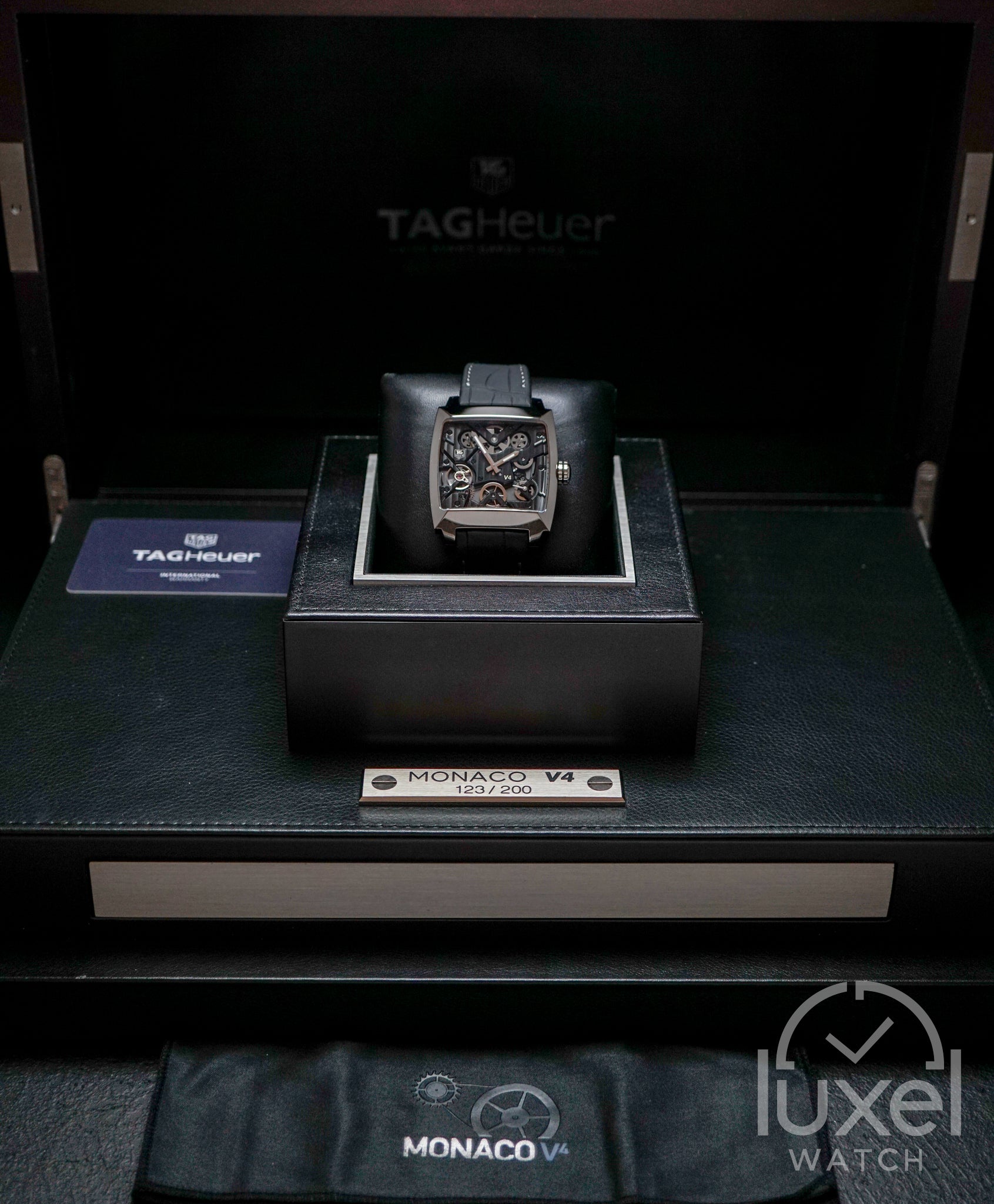 Monaco V4 Rare Limited Edition Skeleton Dial Automatic 41 mm Titanium Ceramic Case WAW2080.FC6288
