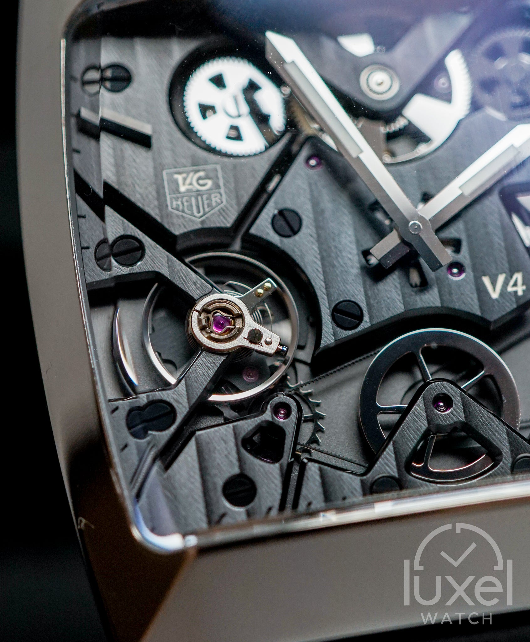 Monaco V4 Rare Limited Edition Skeleton Dial Automatic 41 mm Titanium Ceramic Case WAW2080.FC6288