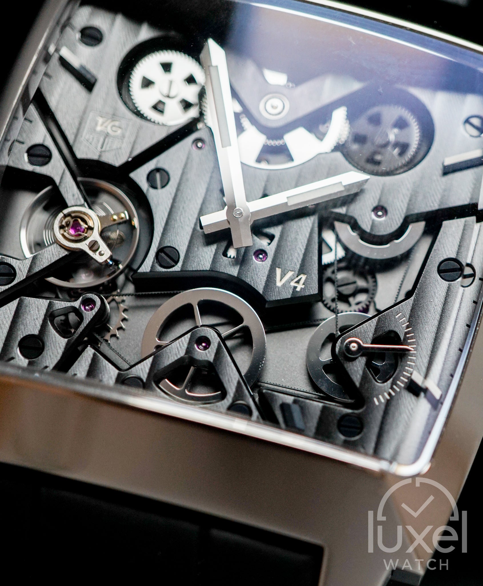 Monaco V4 Rare Limited Edition Skeleton Dial Automatic 41 mm Titanium Ceramic Case WAW2080.FC6288