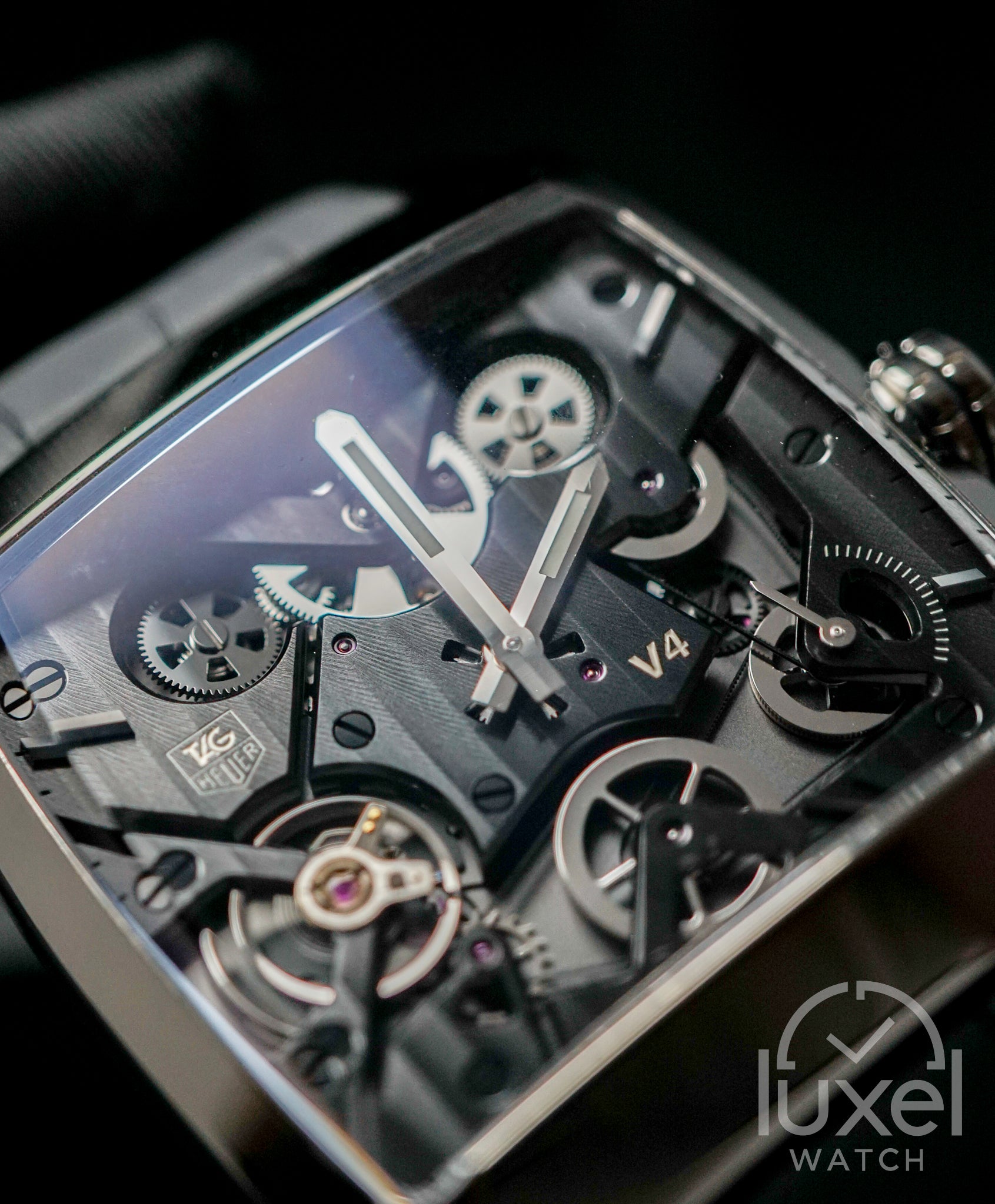 Monaco V4 Rare Limited Edition Skeleton Dial Automatic 41 mm Titanium Ceramic Case WAW2080.FC6288