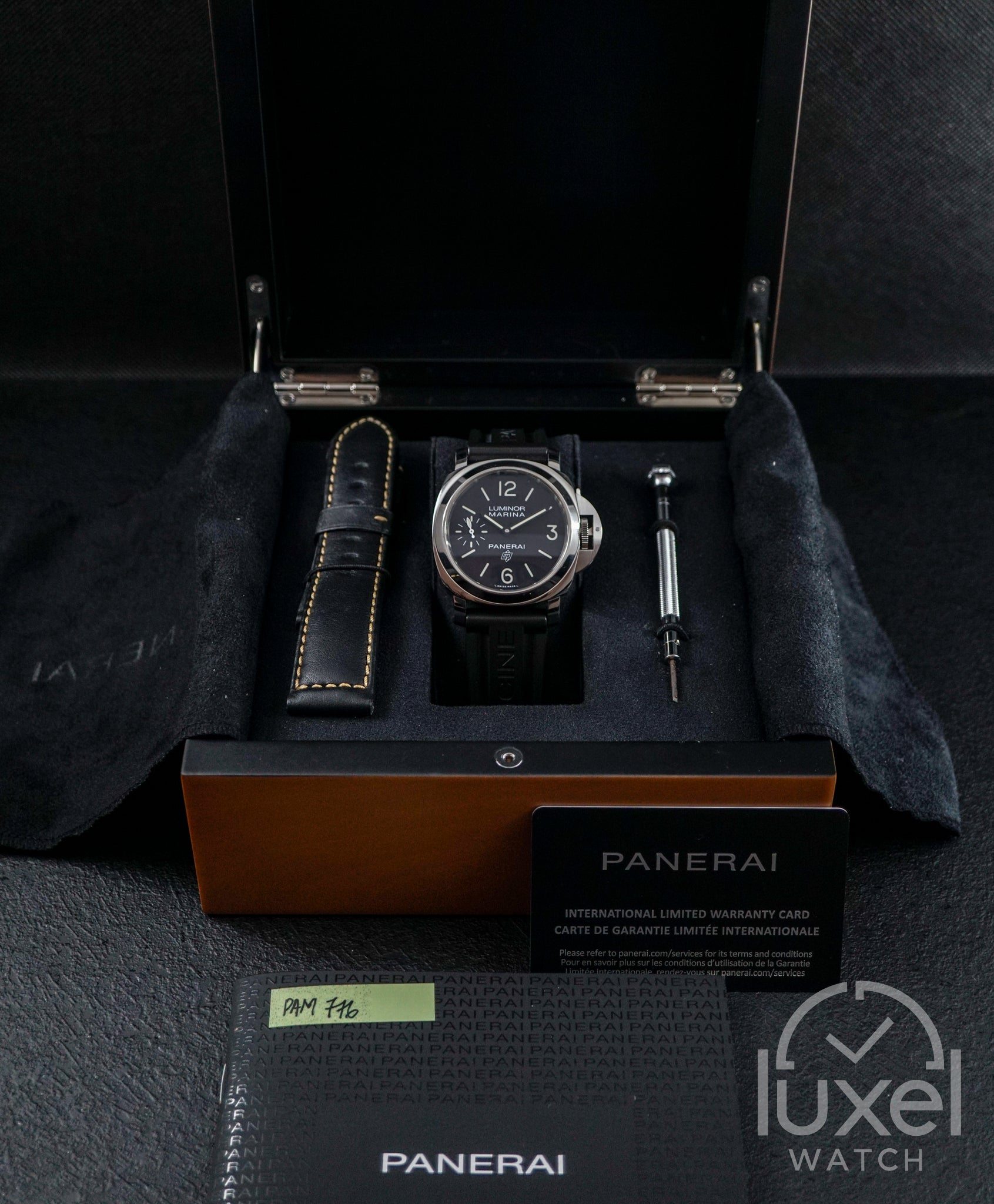 Luminor Marina Logo 3 Days Black PAM00776