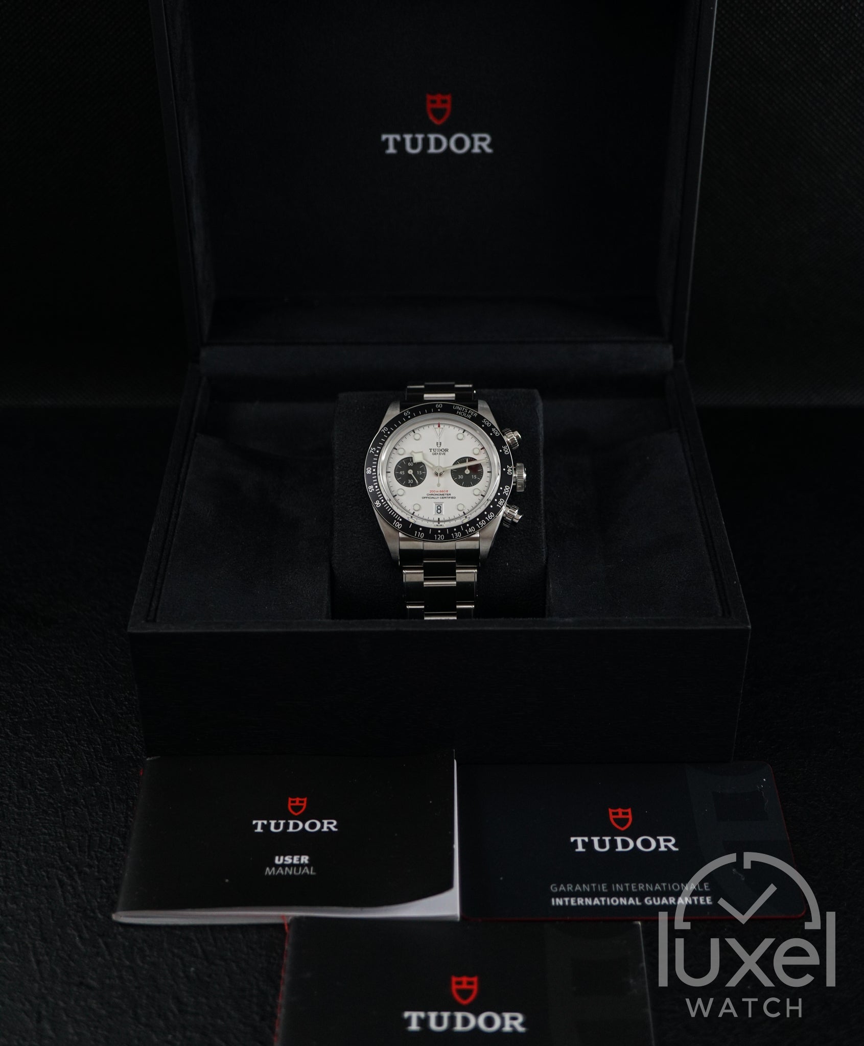 Black Bay Chrono Panda With White Dial Oyster Steel Bracelet M79360N-0012