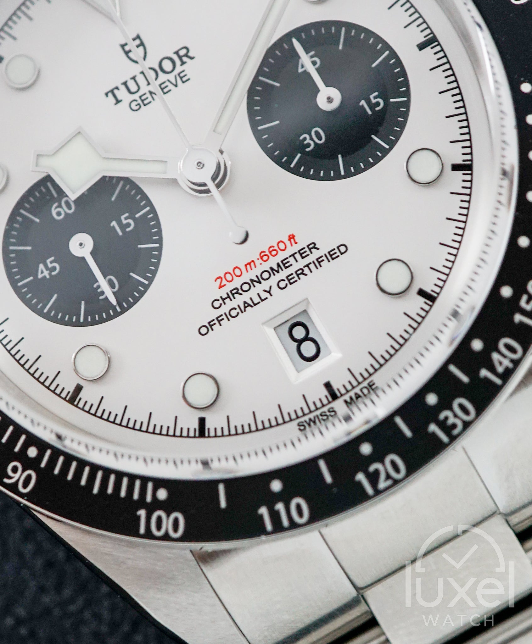 Black Bay Chrono Panda With White Dial Oyster Steel Bracelet M79360N-0012