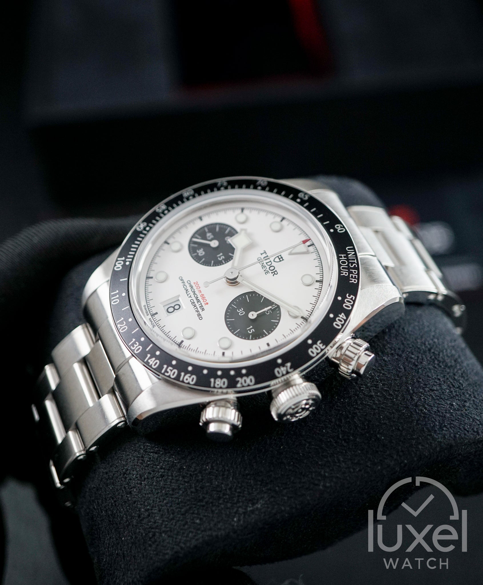 Black Bay Chrono Panda With White Dial Oyster Steel Bracelet M79360N-0012