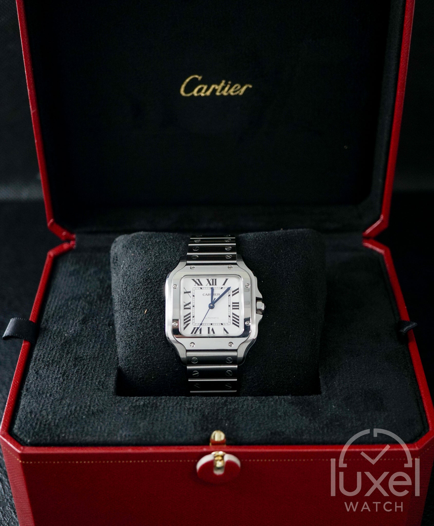 Santos Medium Silver Dial Steel Bracelet WSSA0029