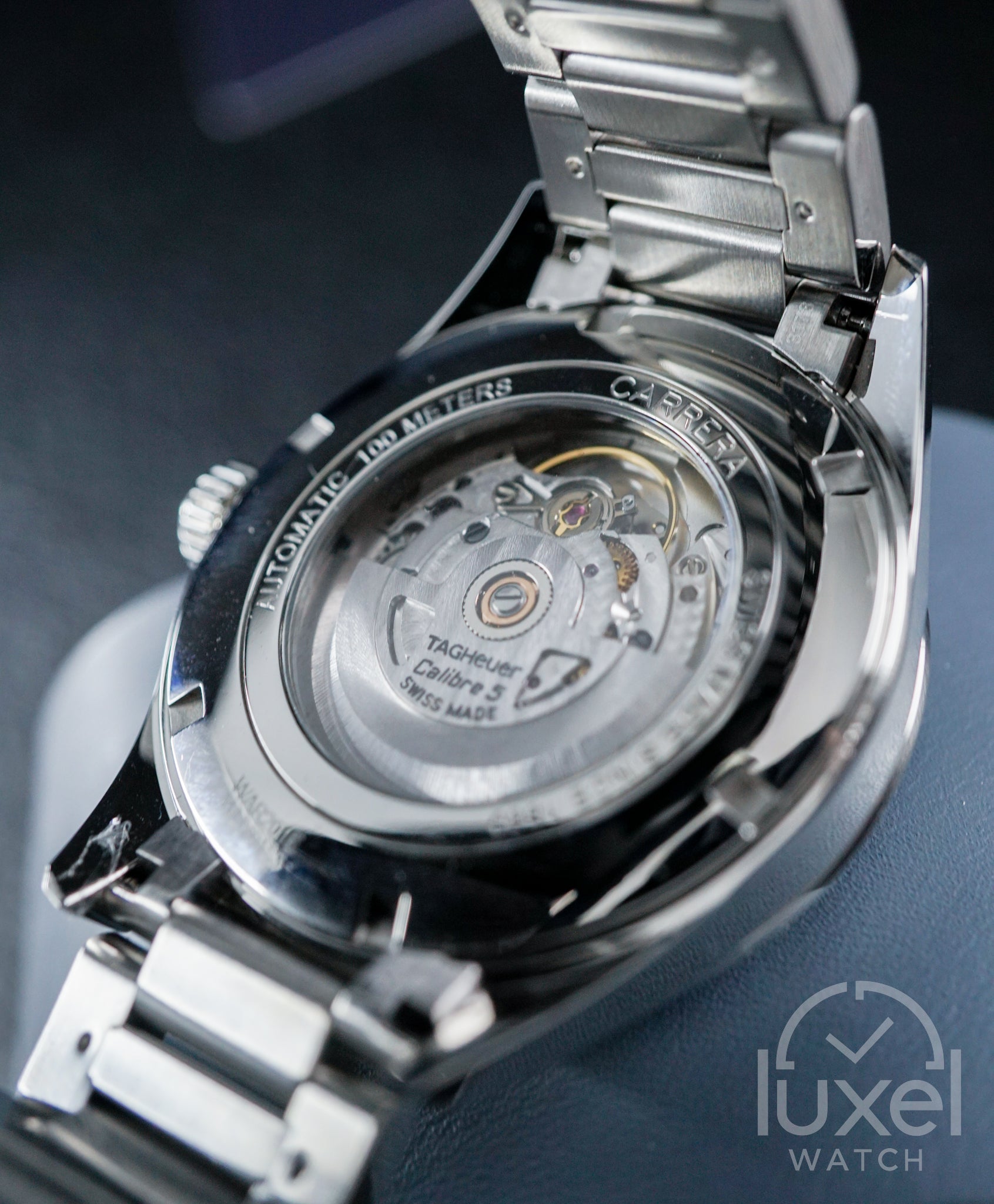 Carrera Calibre 5 Day-Date Blue Dial Steel Bracelet WAR201E
