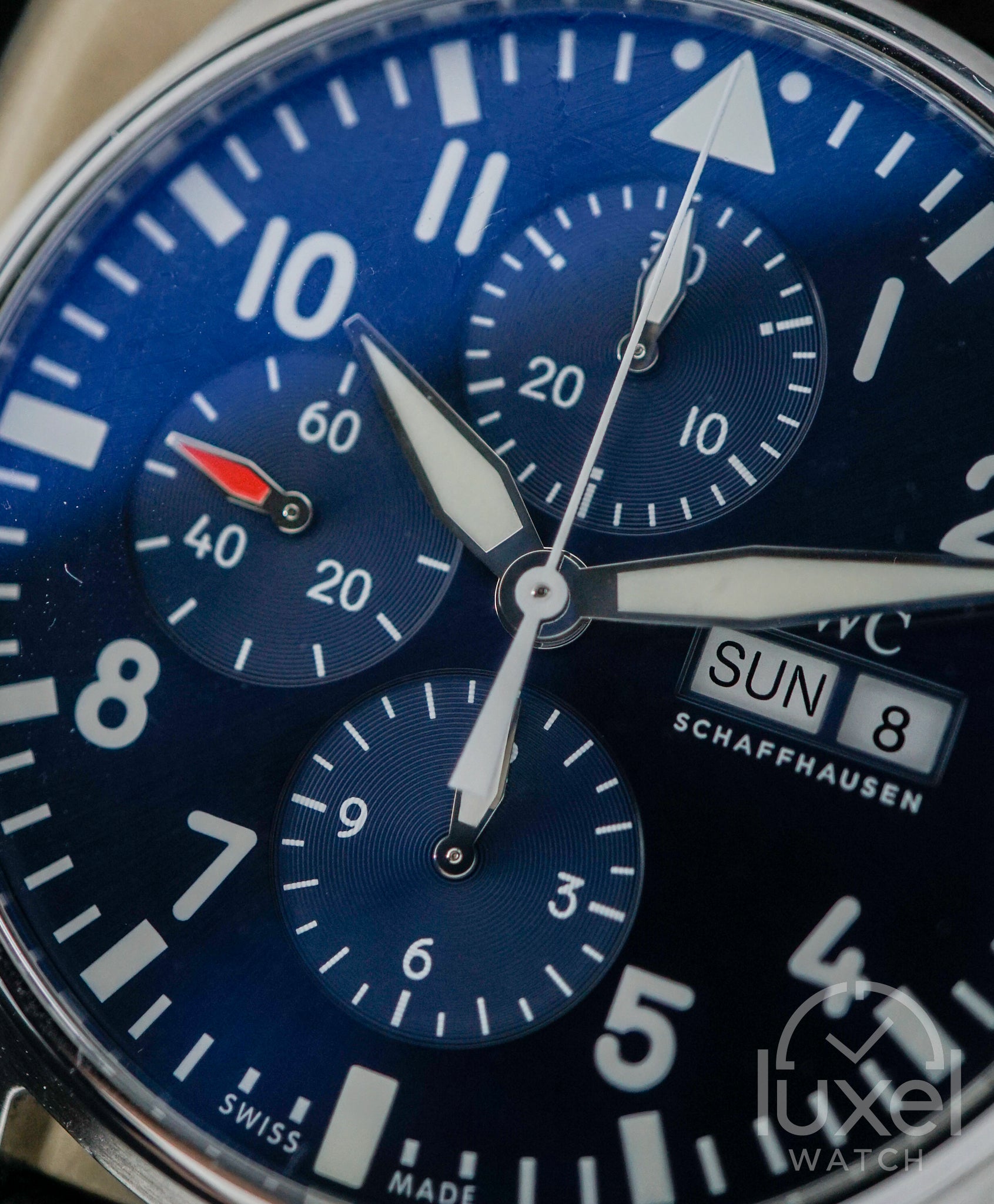 Pilot's Watch Chronograph Edition "Le Petit Prince" Blue Dial Calfskin Leather Strap IW377714
