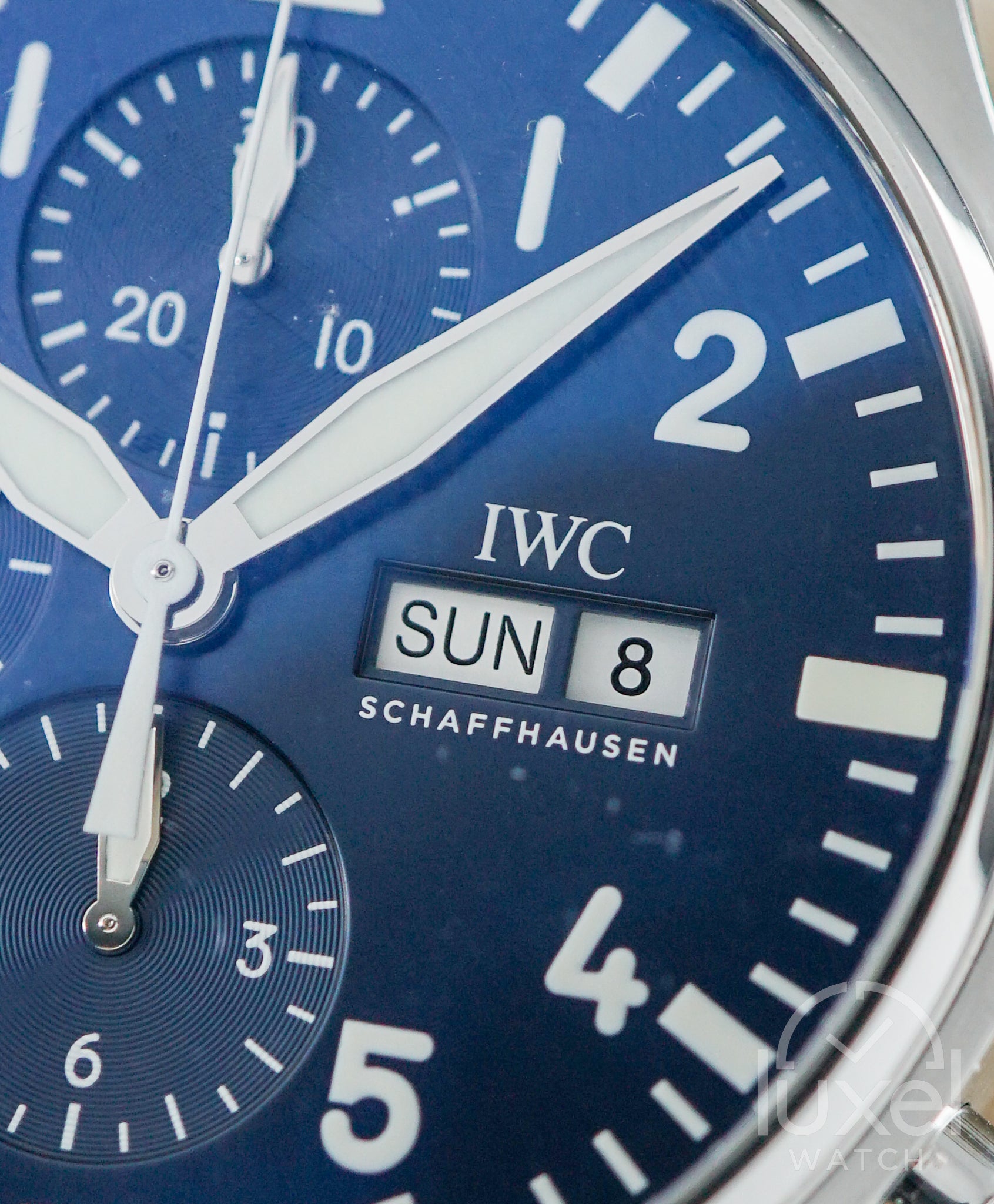 Pilot's Watch Chronograph Edition "Le Petit Prince" Blue Dial Calfskin Leather Strap IW377714