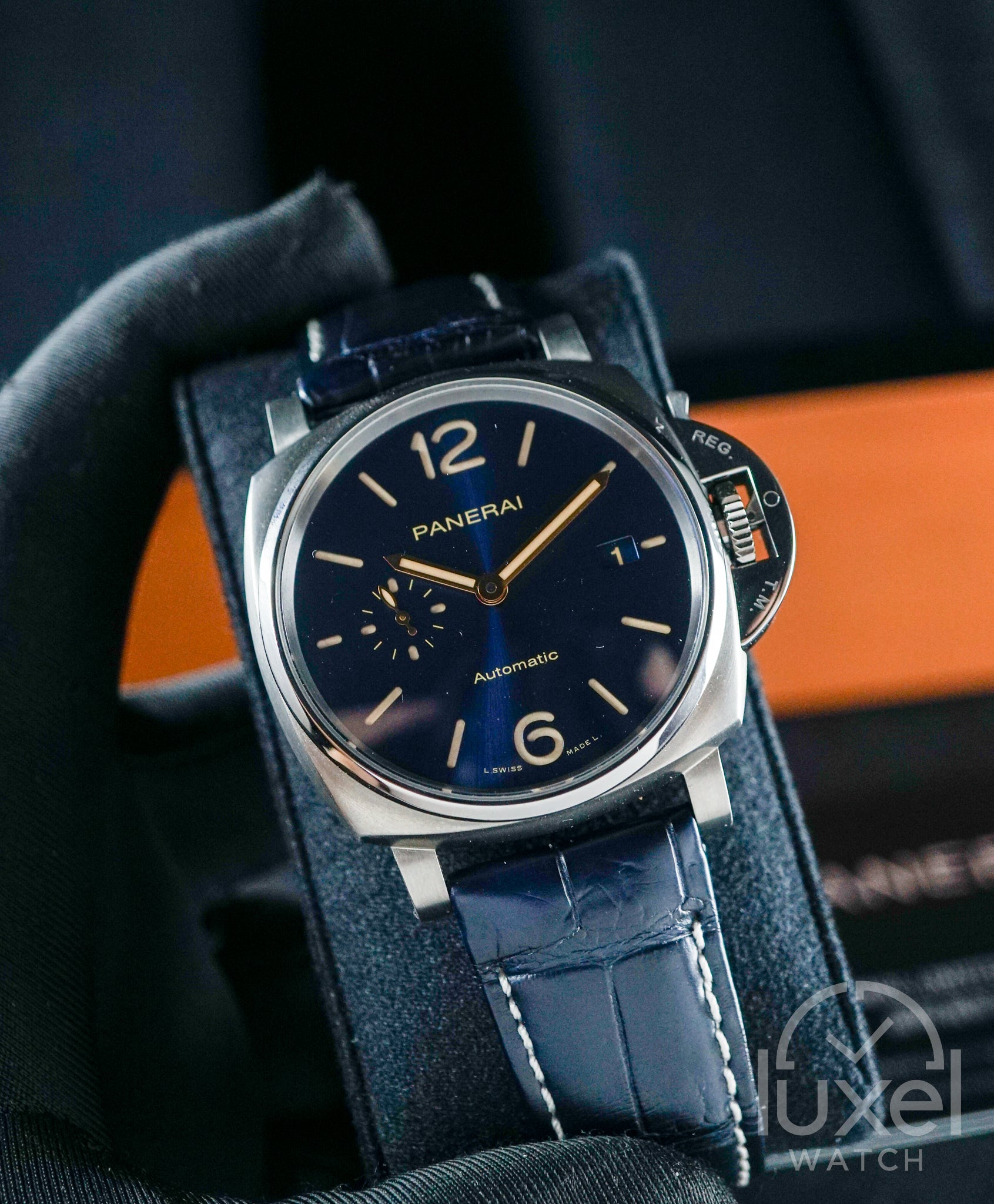 Luminor Due Titanium Blue Dial Leather Strap PAM00927
