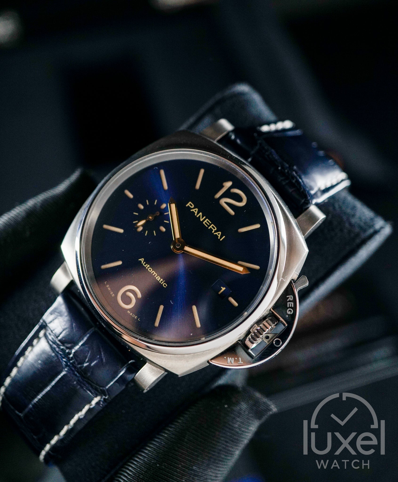 Luminor Due Titanium Blue Dial Leather Strap PAM00927
