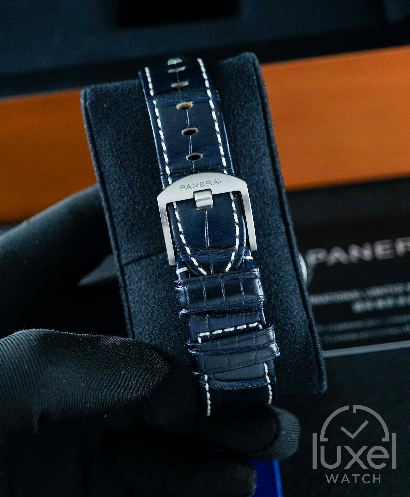 Luminor Due Titanium Blue Dial Leather Strap PAM00927