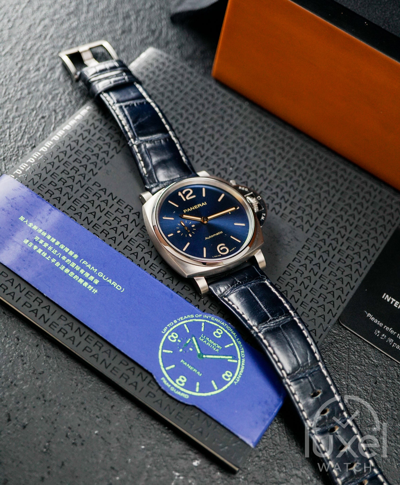 Luminor Due Titanium Blue Dial Leather Strap PAM00927