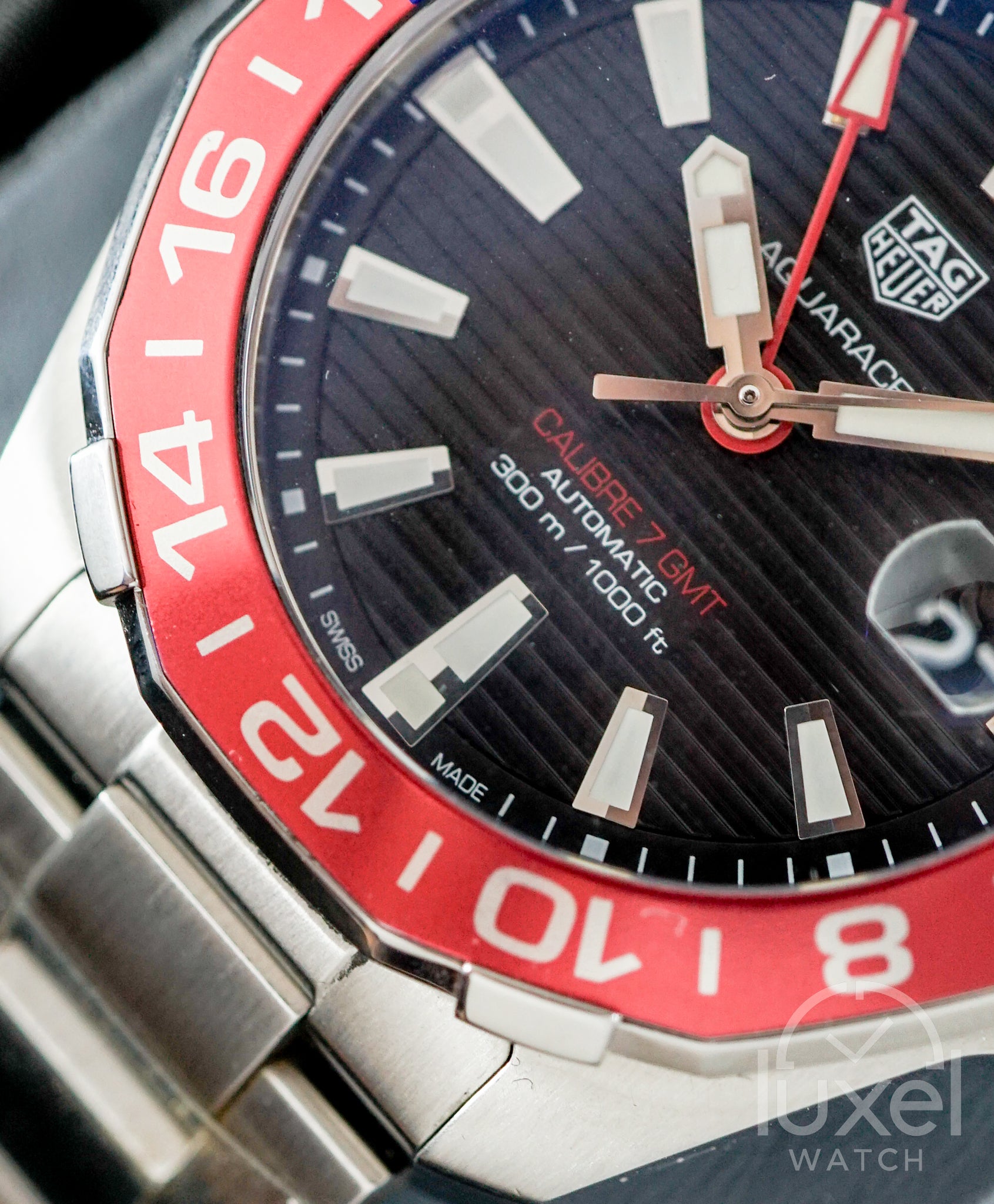 Aquaracer 300 GMT Pepsi Black Dial Steel Bracelet WAY201F