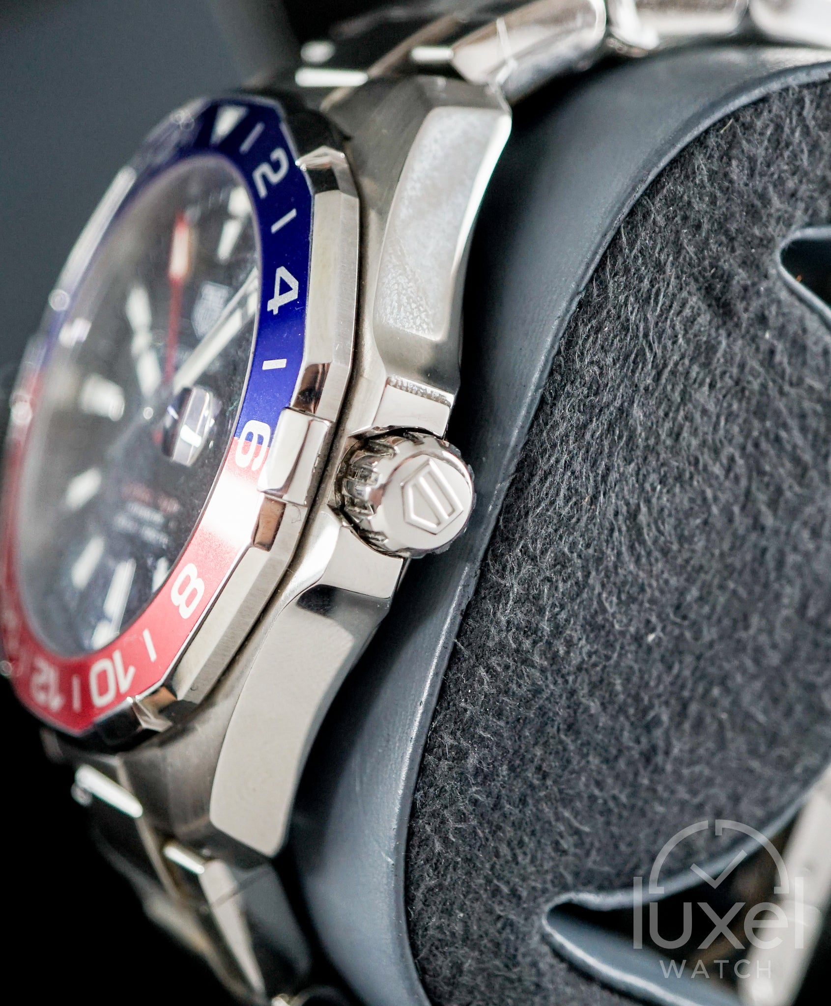 Aquaracer 300 GMT Pepsi Black Dial Steel Bracelet WAY201F