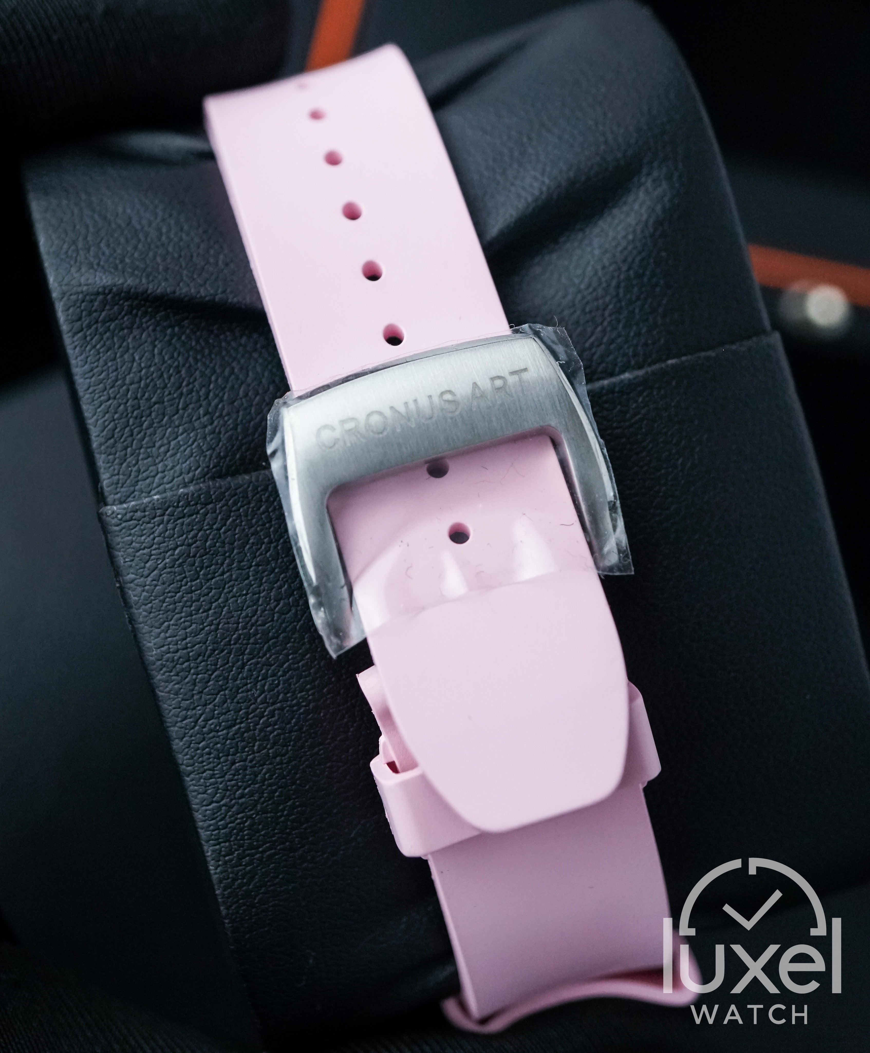 High-Tech Ceramics White Ferris Wheel Pink Strap CM07-02B