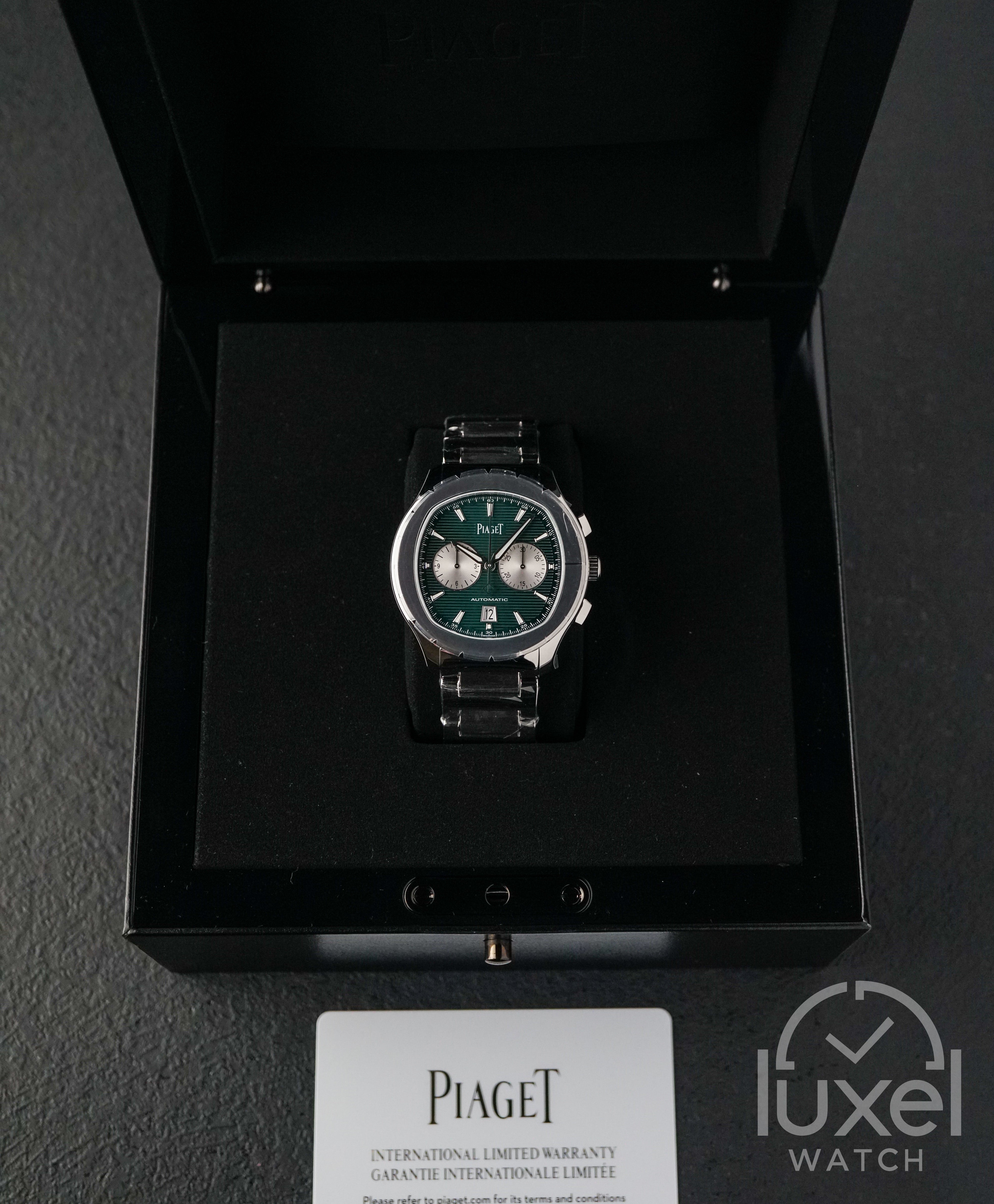 Polo Chronograph watch green dial steel bracelet G0A49024