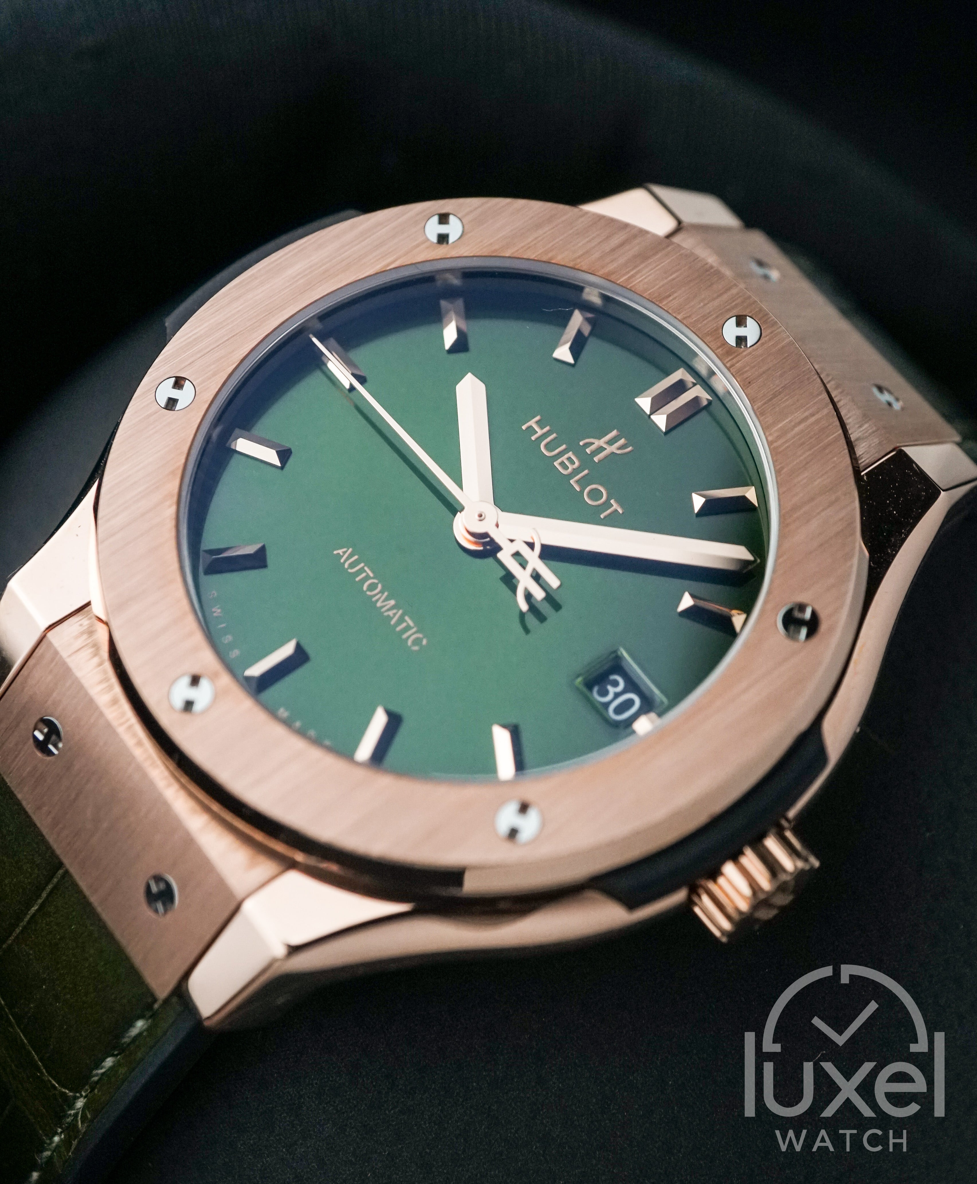 Classic Fusion King Gold Green  18K Gold Case Green Dial Leather Strap 565.OX.8980.LR