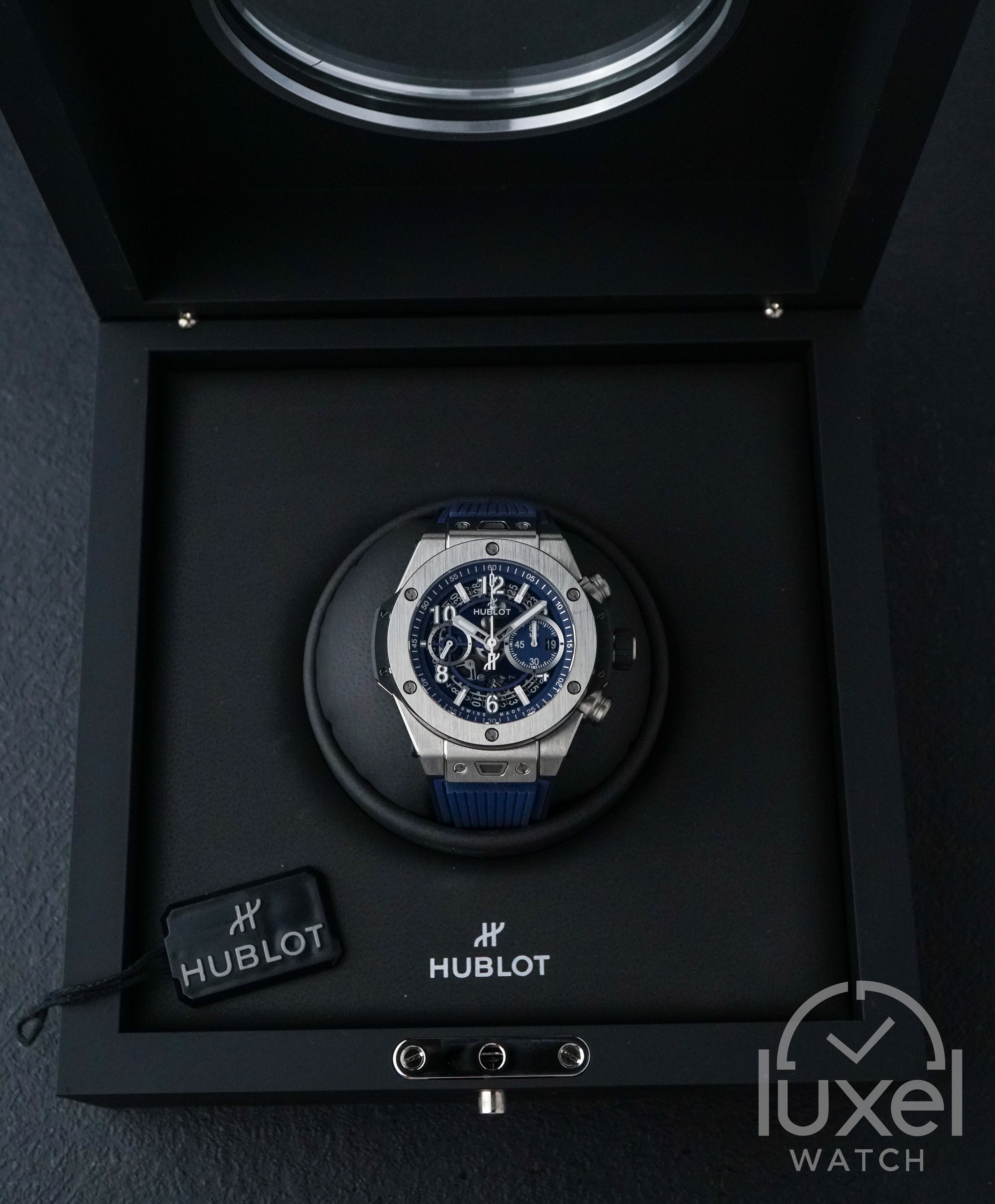 Big Bang Unico Titanium Blue Ceramic Mat Blue Skeleton Dial Blue Rubber Strap 441.NL.5171.RX