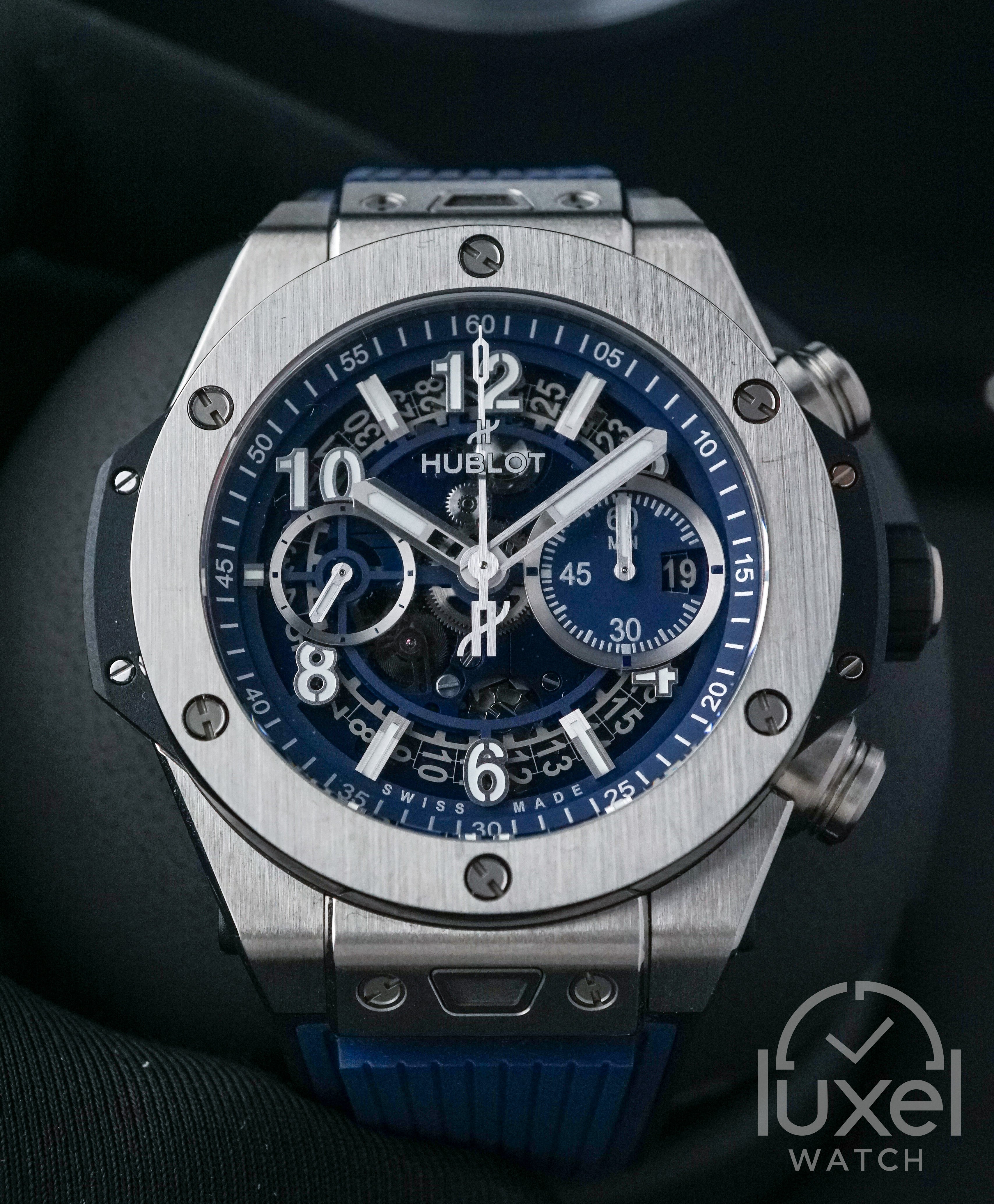 Big Bang Unico Titanium Blue Ceramic Mat Blue Skeleton Dial Blue Rubber Strap 441.NL.5171.RX