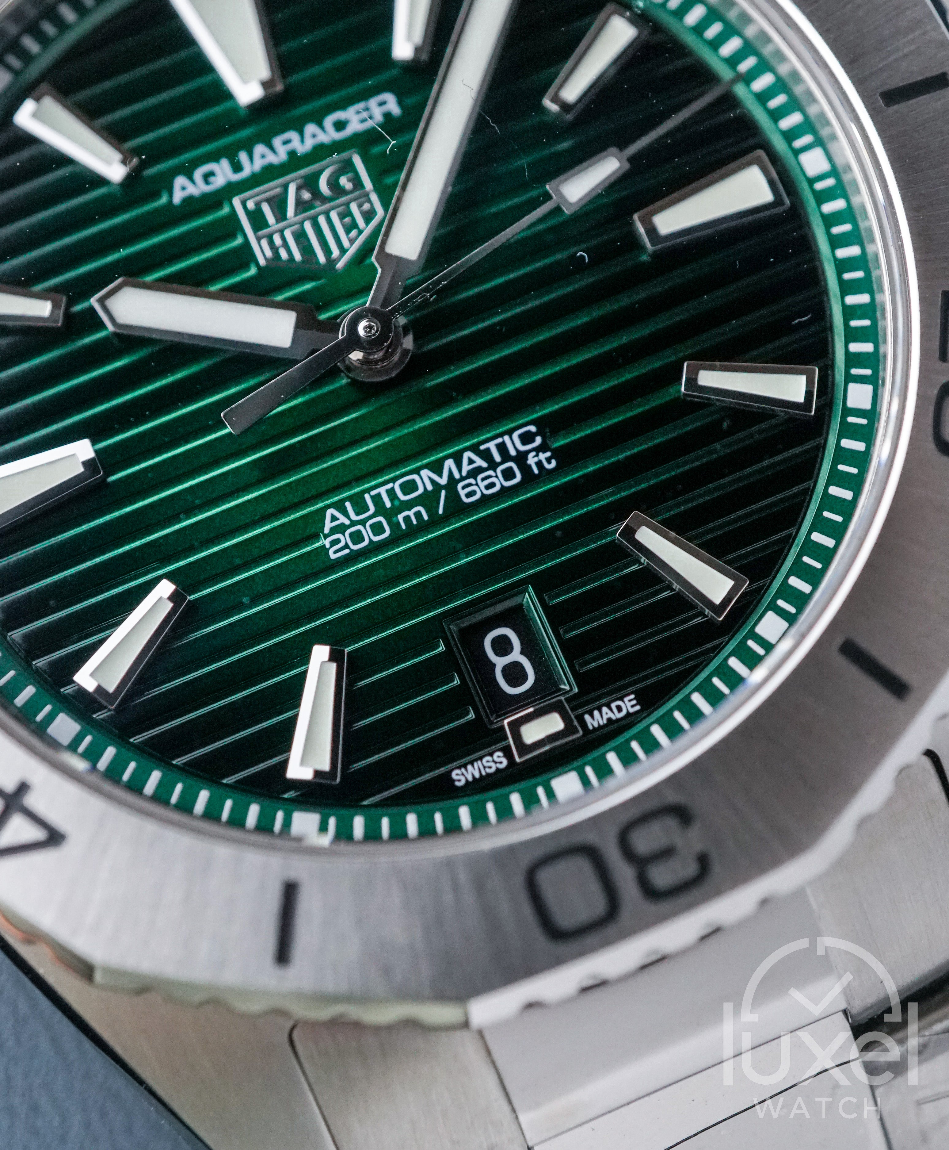 Aquaracer Professional 200 Date Green Dial With Stainless Steel Bracelet WBP2115.BA0627