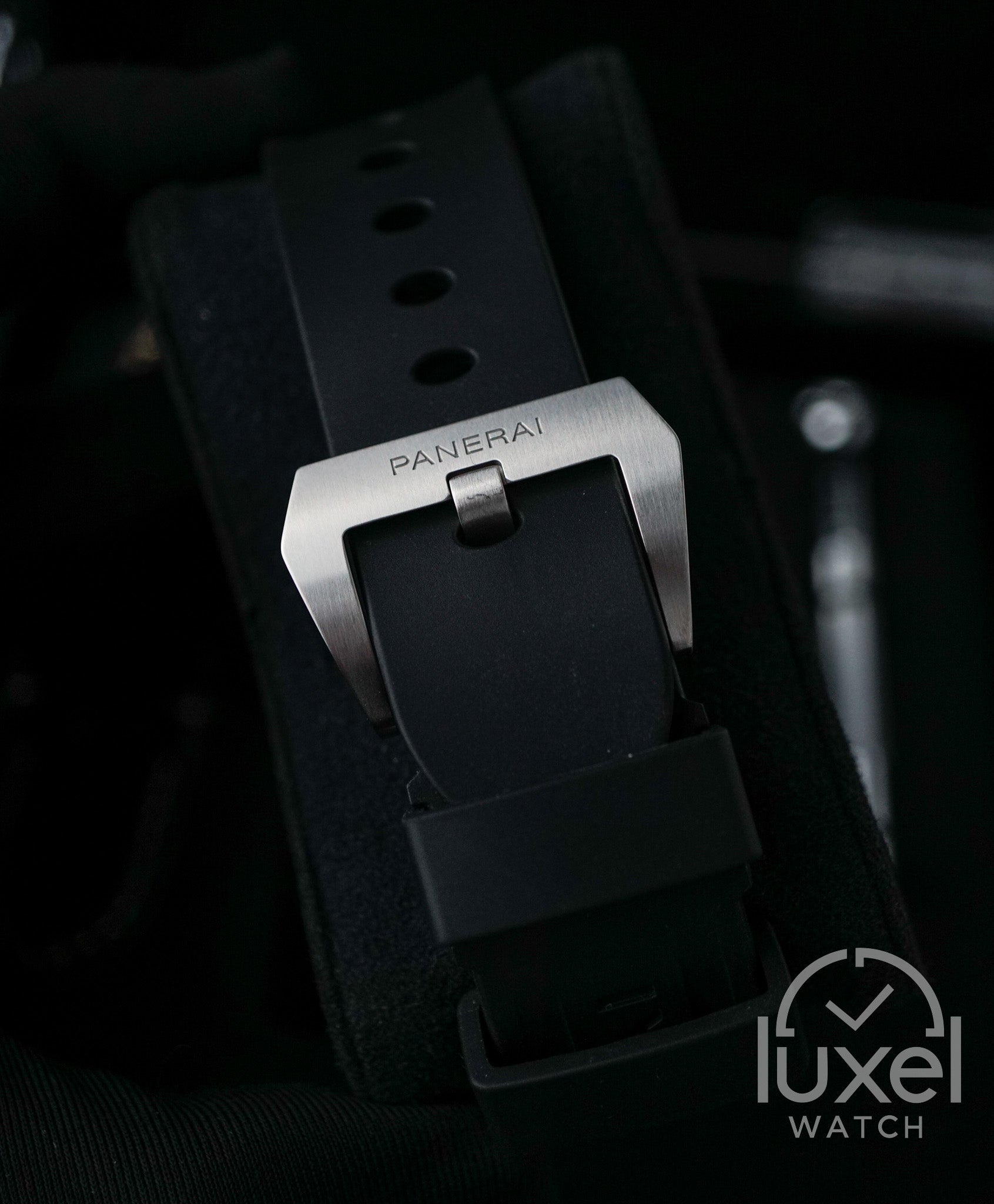 PAM 1084 Black Dial With Black Rubber Strap + Extra Black Leather Strap
