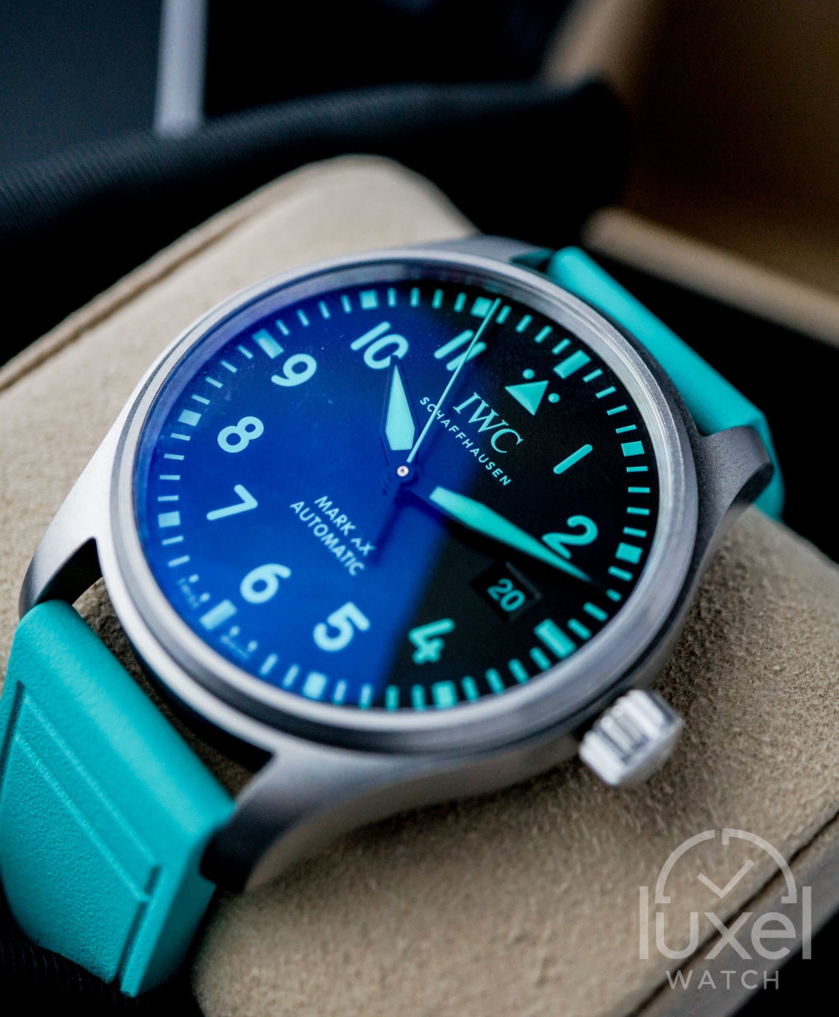 Mark XX Mercedes-AMG PETRONAS Formula One Team 40mm Black Dial with Petronas Green Rubber Strap IW328210