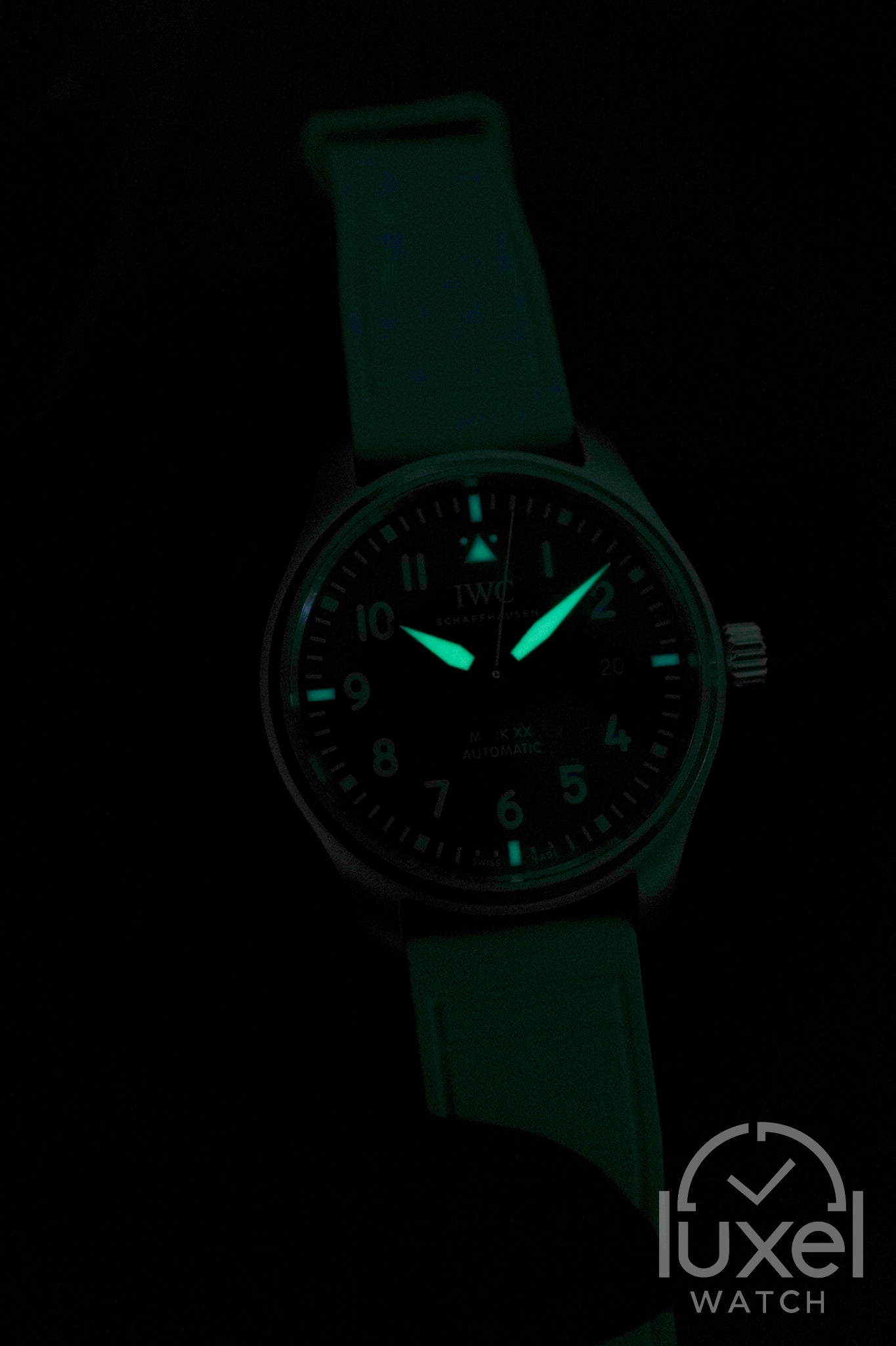 Mark XX Mercedes-AMG PETRONAS Formula One Team 40mm Black Dial with Petronas Green Rubber Strap IW328210