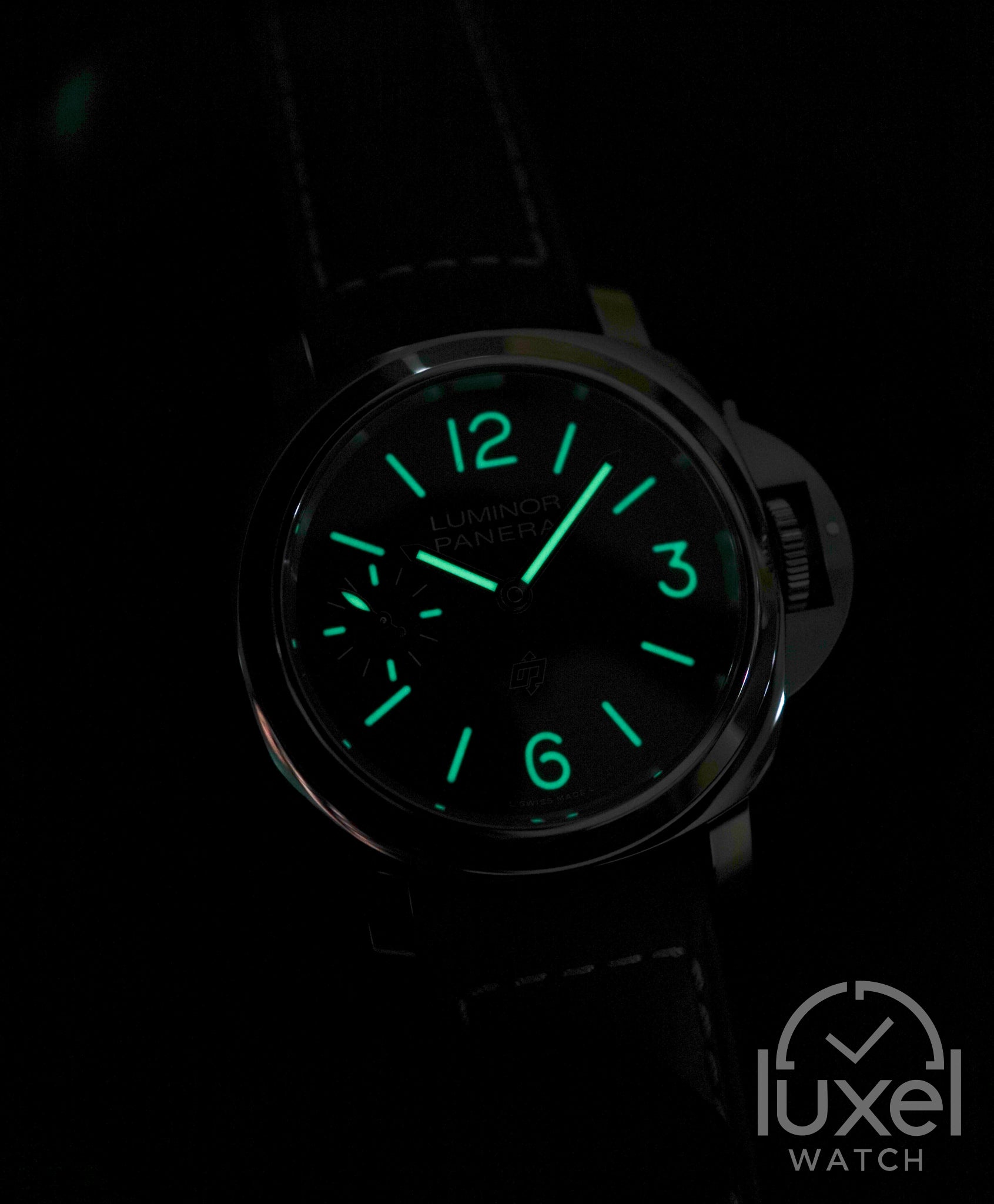 Luminor Logo PAM01624 Green Dial with Brown Leather Strap + Extra Green Rubber Strap