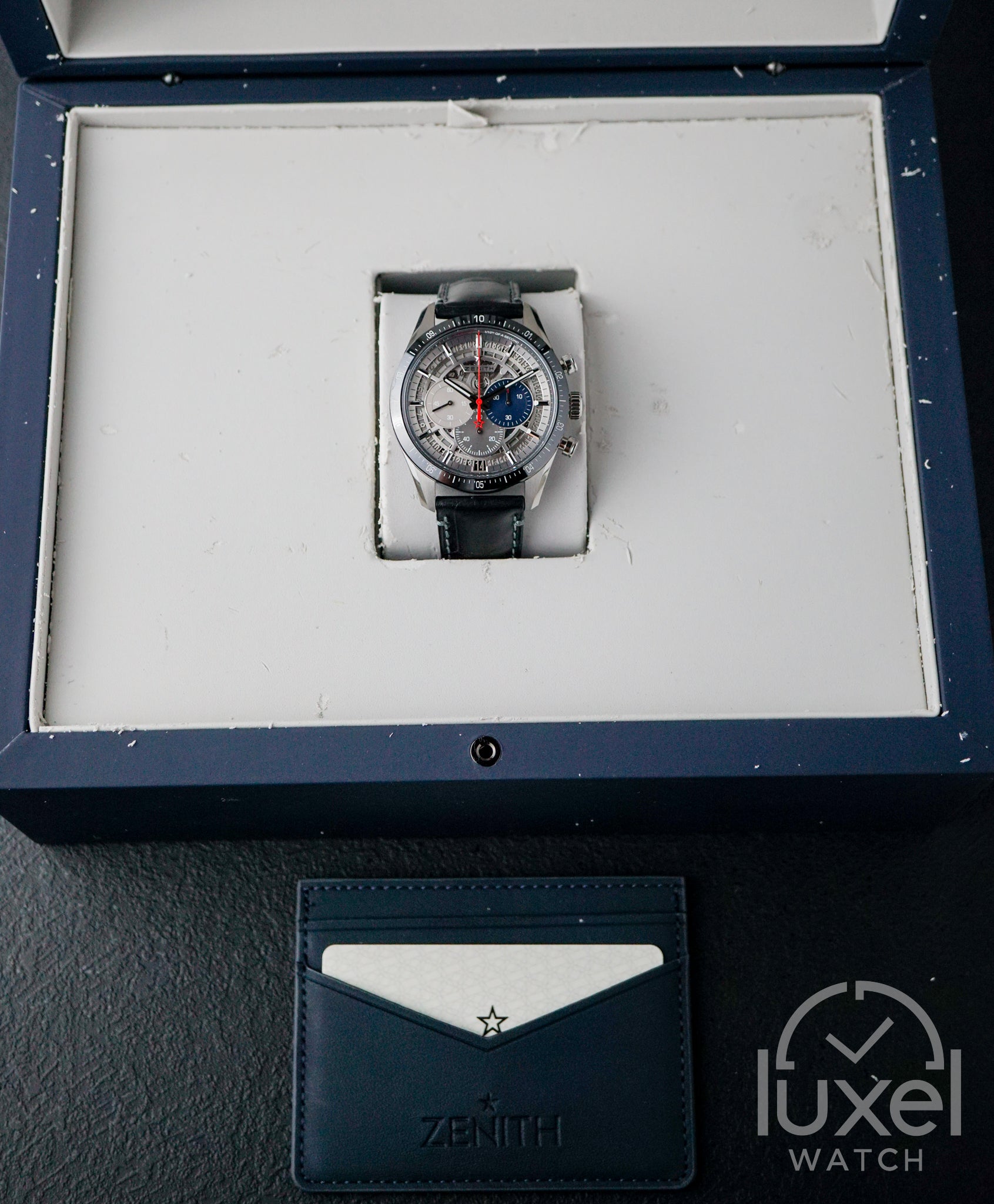 El Primero Chronograph Automatic Skeleton Black Leather Strap 95.3001.3600/69.C817