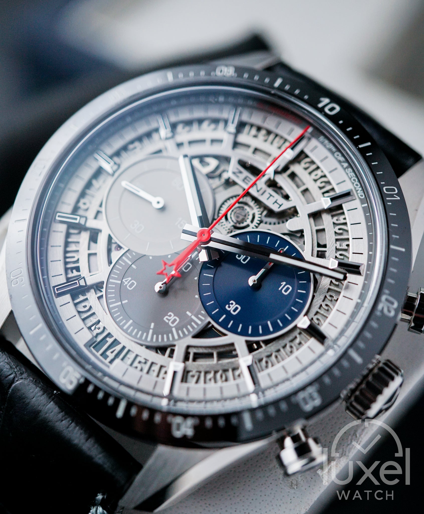 El Primero Chronograph Automatic Skeleton Black Leather Strap 95.3001.3600/69.C817