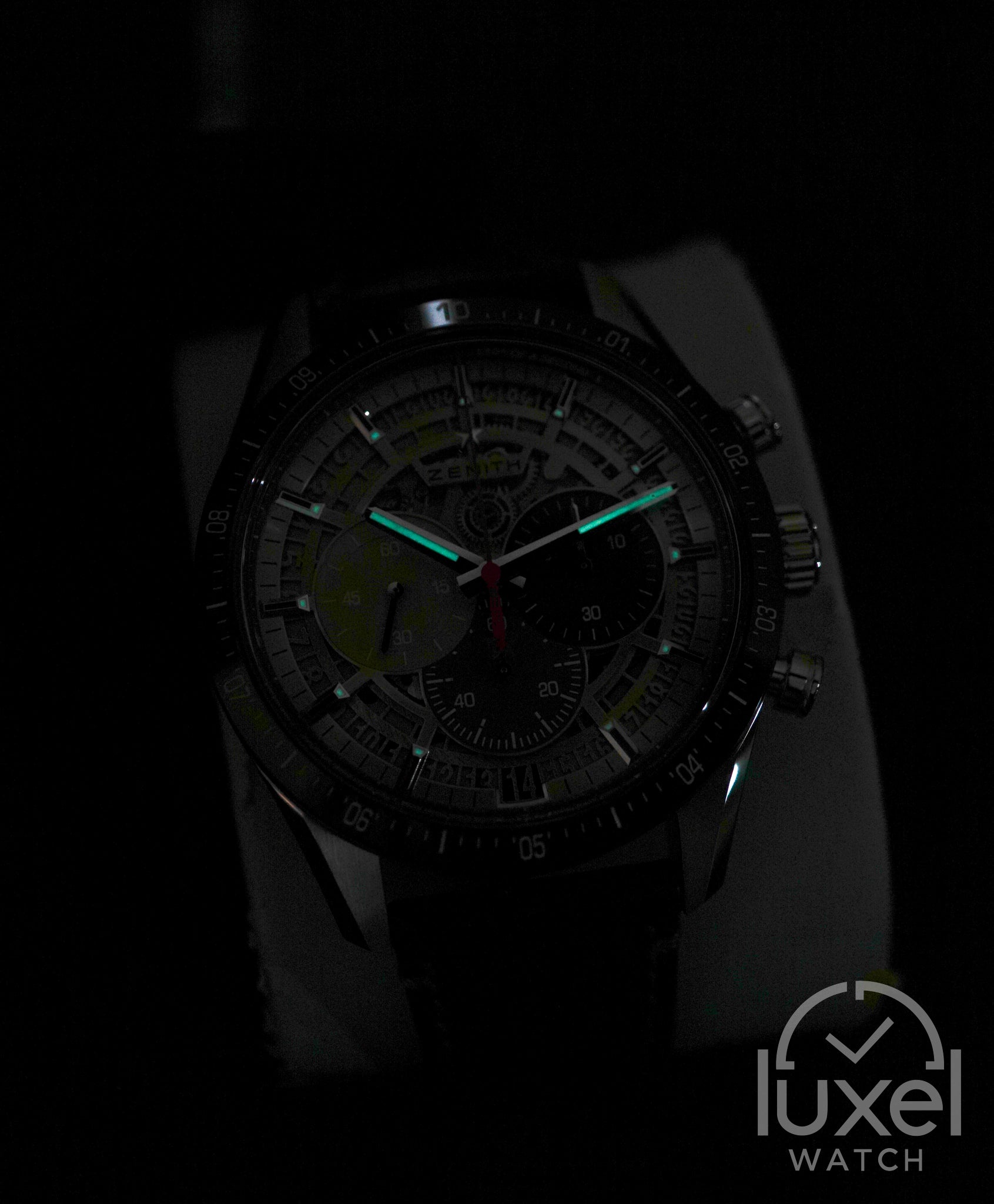 El Primero Chronograph Automatic Skeleton Black Leather Strap 95.3001.3600/69.C817