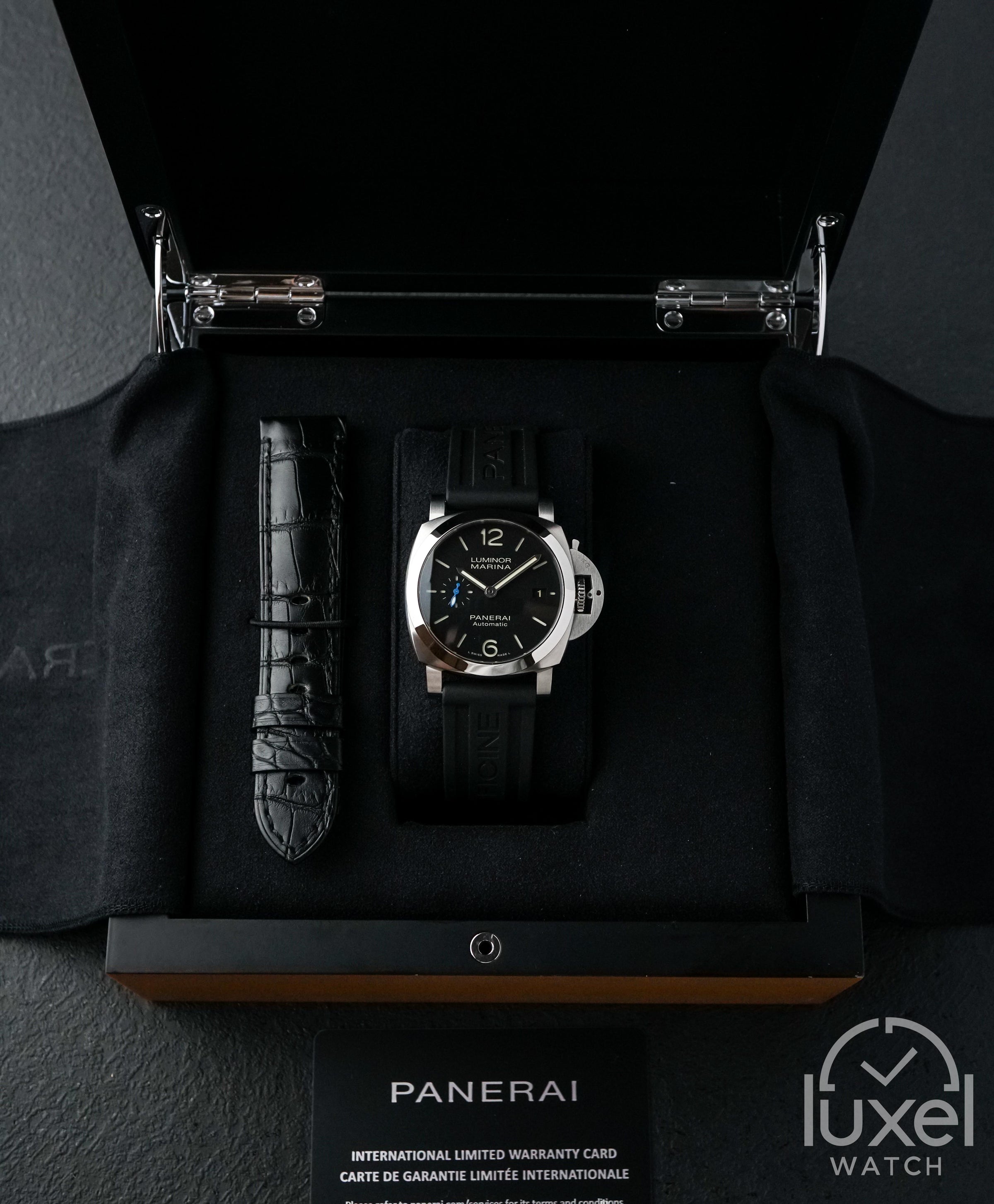 panerai Luminor Quaranta With Black Dial Rubber Strap PAM1372